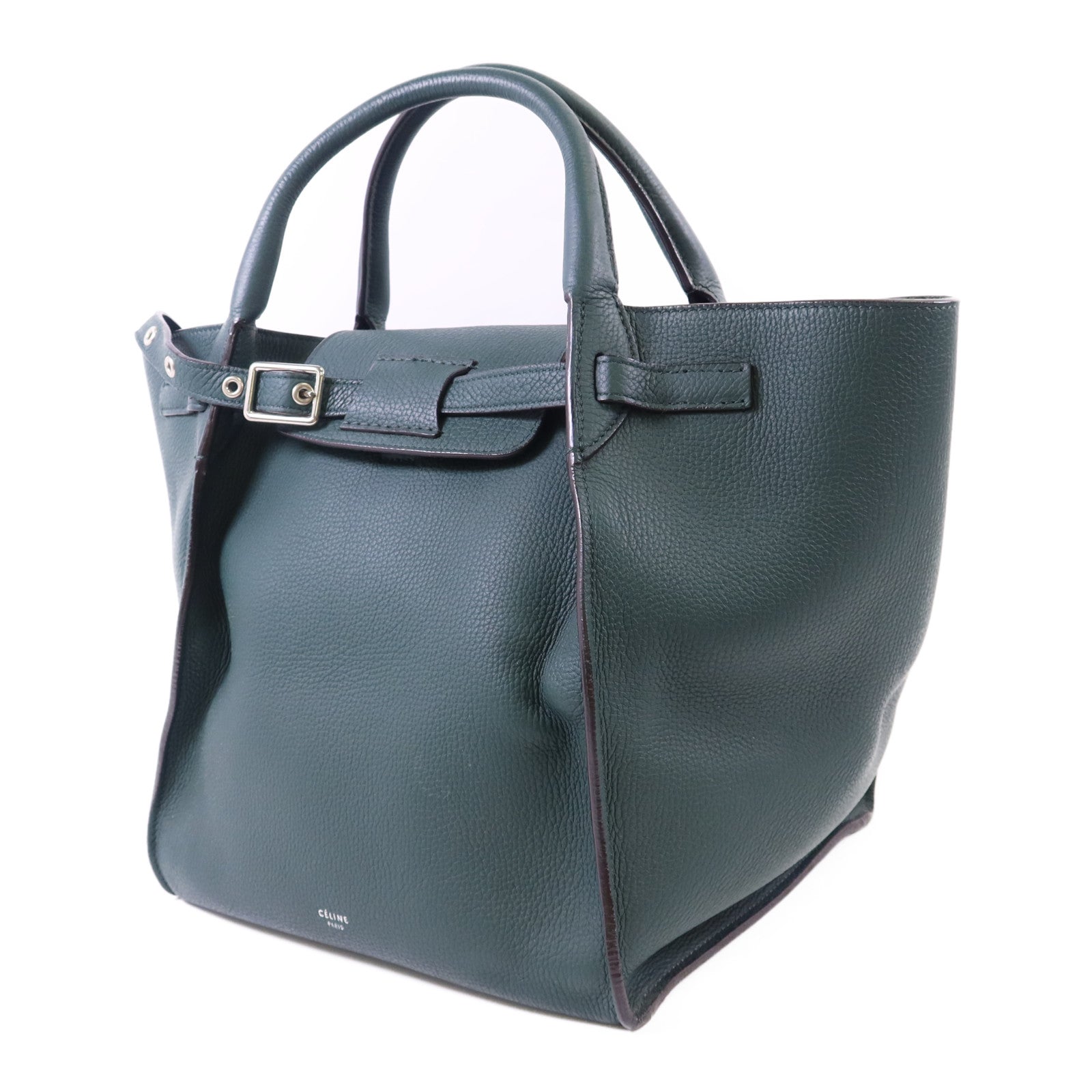 CELINE 牛皮皮革Small Big Bag銀扣肩背袋