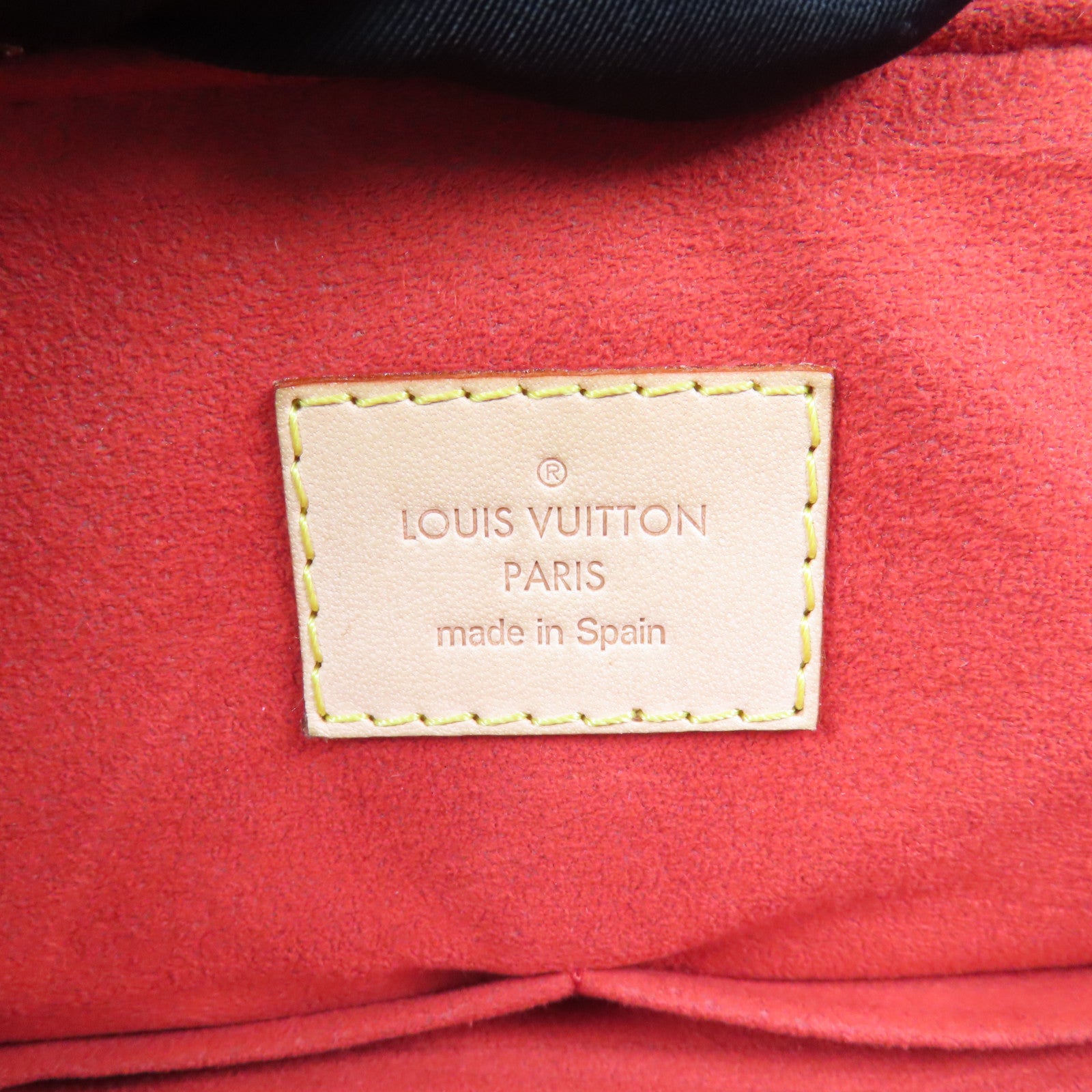 LOUIS VUITTON Monogram Pallas金扣手挽肩背兩用袋棕色/紅色