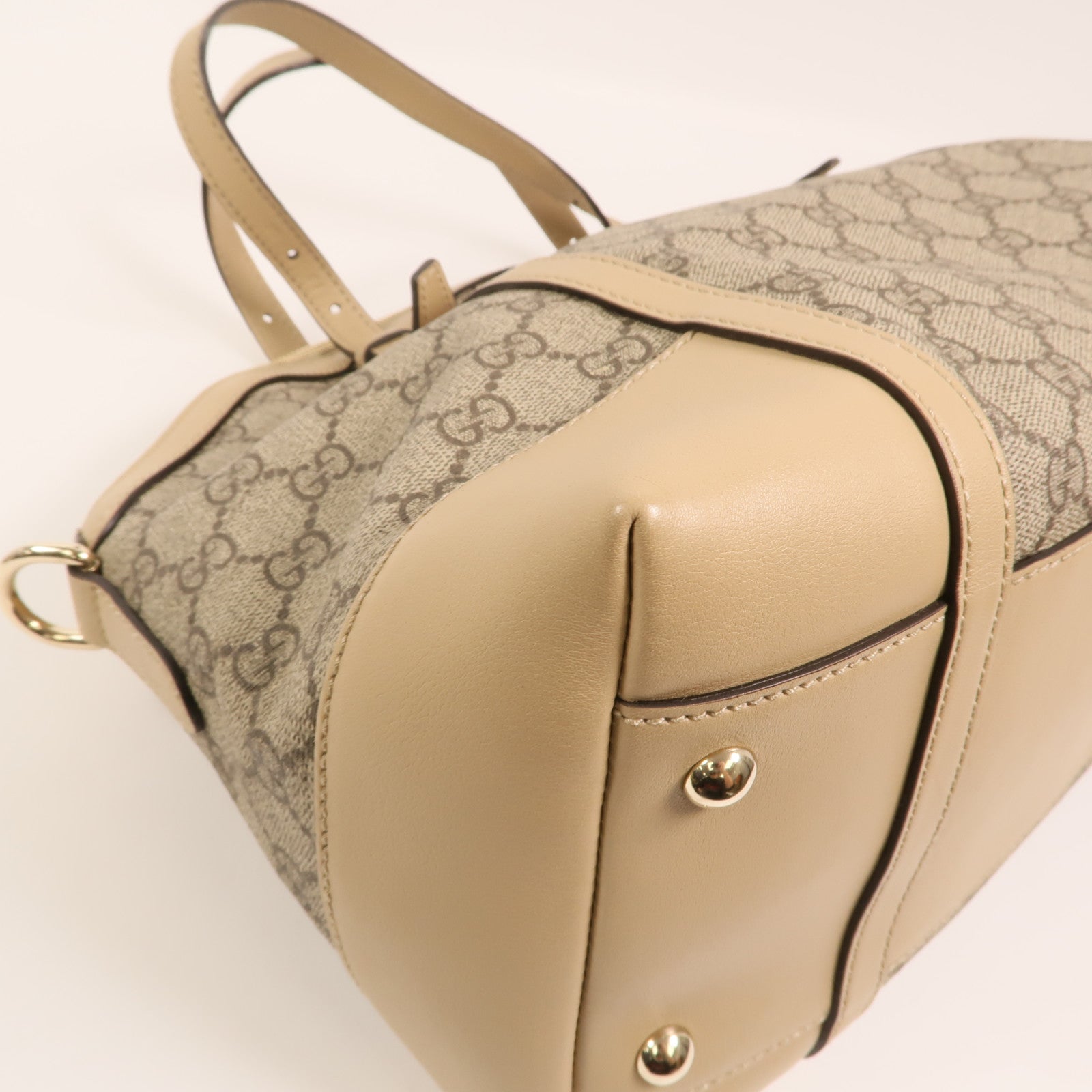 GUCCI 塗層帆布Nice Dome金扣手挽肩背兩用袋