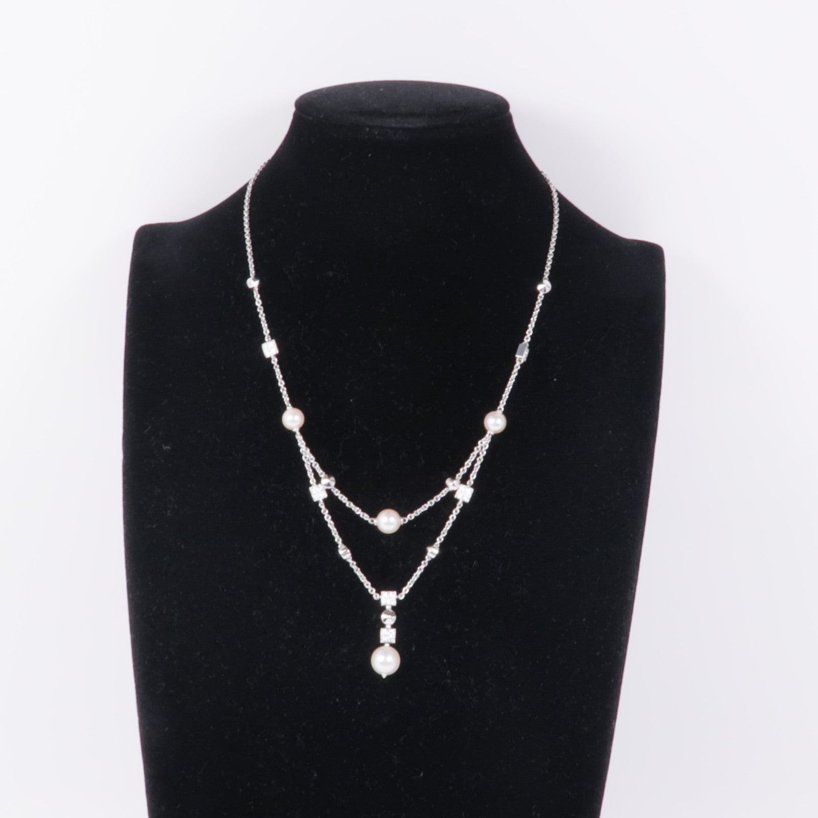 BVLGARI 18K白金Lucea Diamond Pearl Necklace珍珠/鑽石項鍊