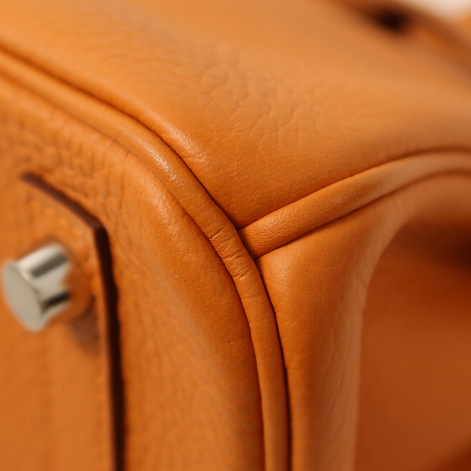 HERMES Togo皮革Birkin 30銀扣手挽袋Orange