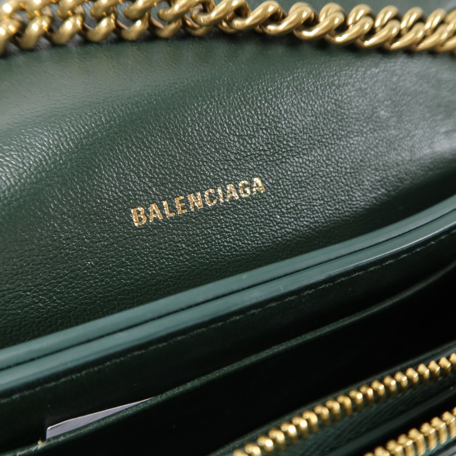 BALENCIAGA 牛皮皮革Crush鏈帶肩背袋