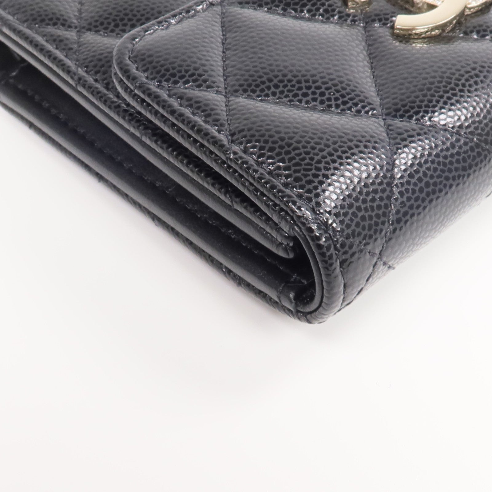 CHANEL 牛皮皮革Wallet金扣錢包