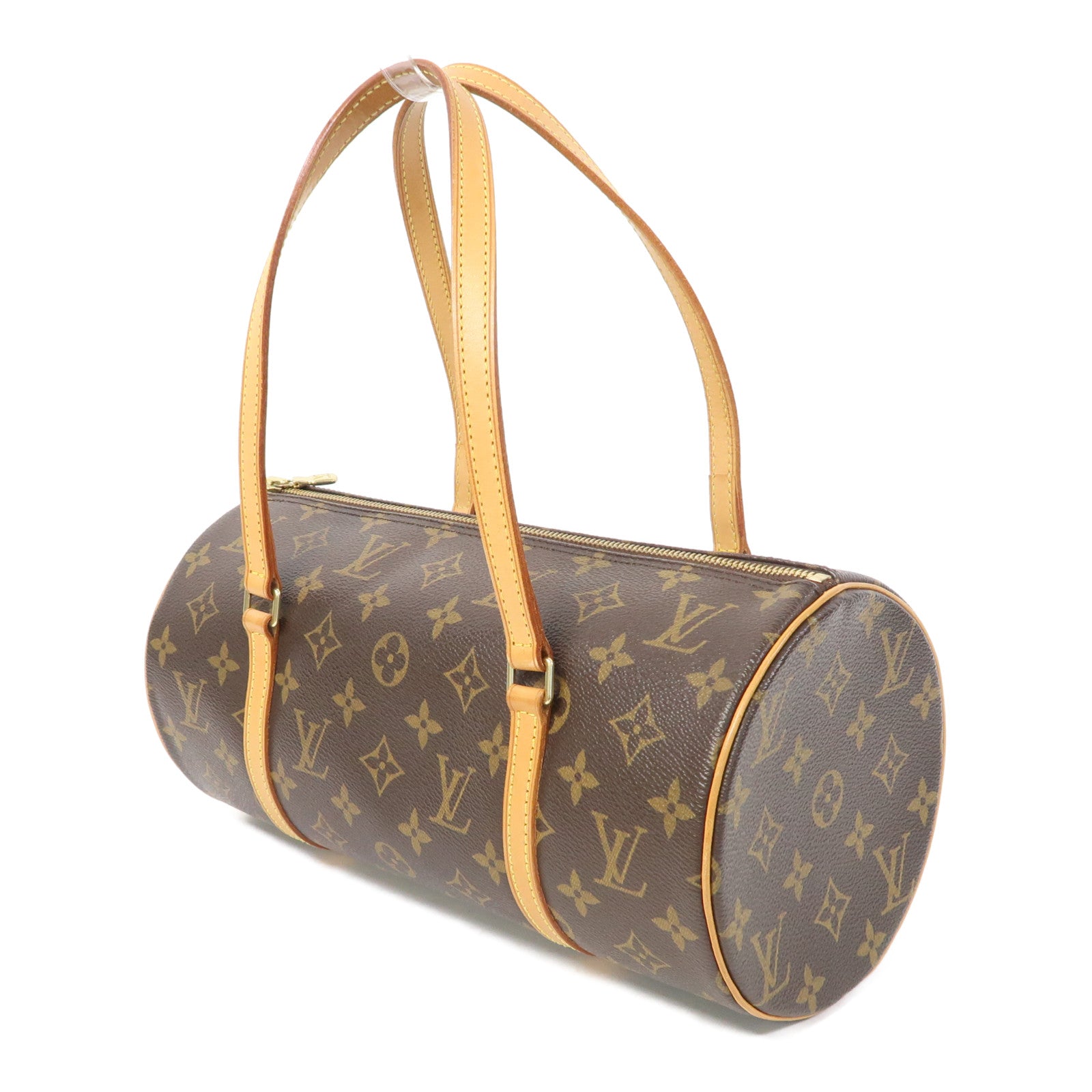 LOUIS VUITTON Monogram Papillon 30金扣肩背袋啡色
