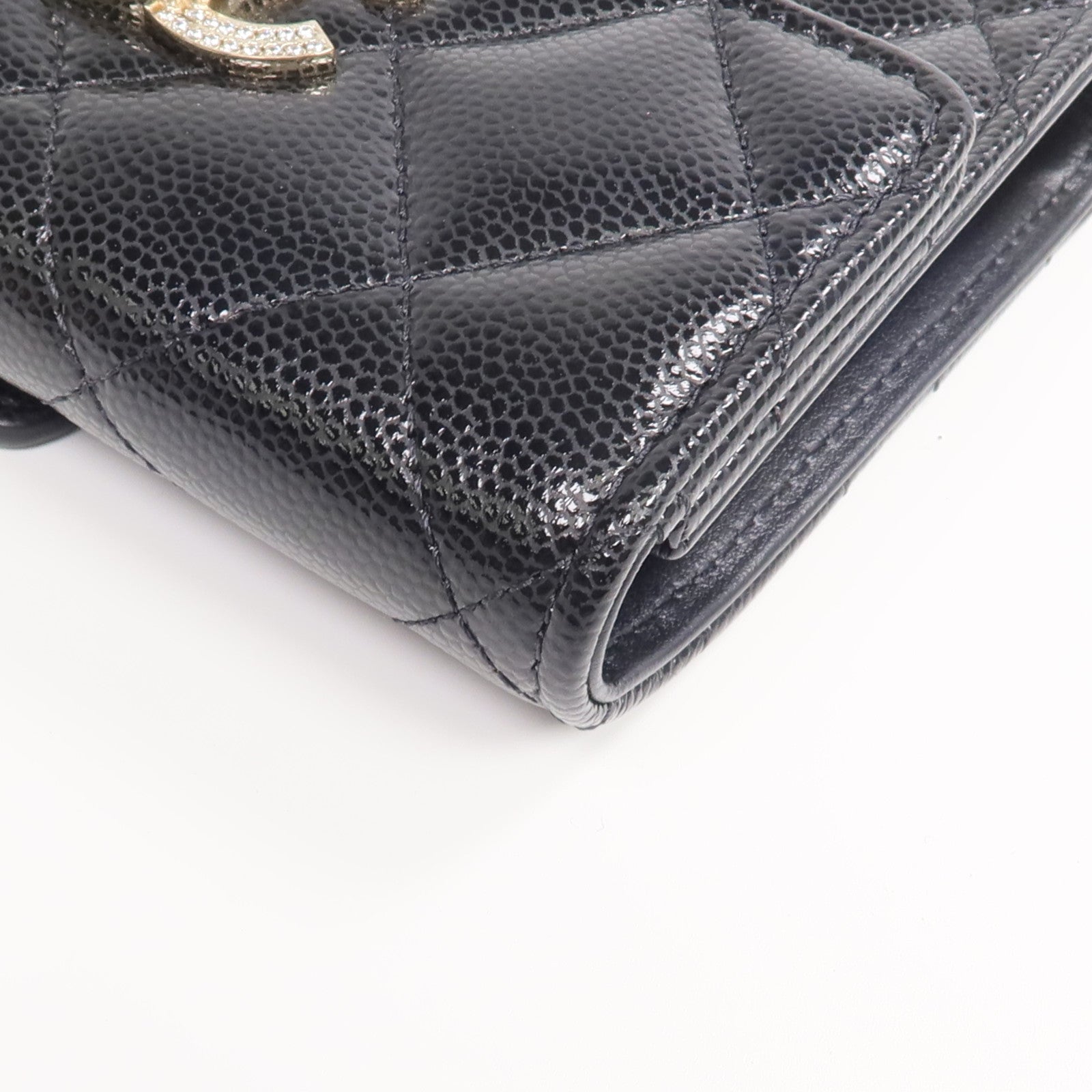 CHANEL 牛皮皮革Wallet金扣錢包
