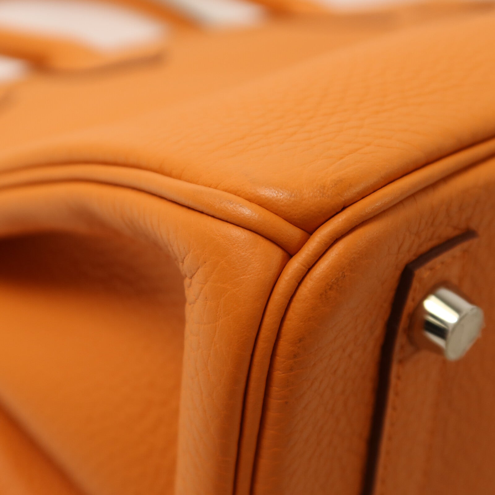 HERMES Togo皮革Birkin 30銀扣手挽袋Orange