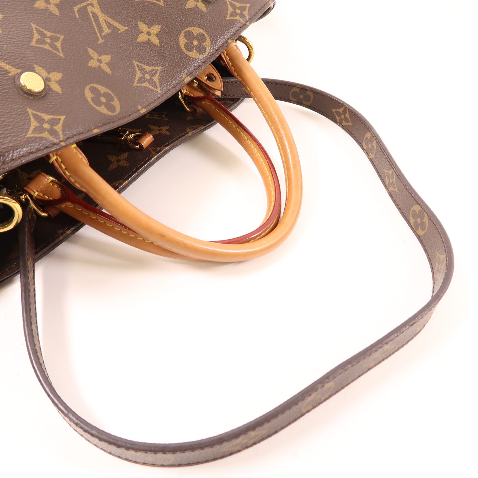 LOUIS VUITTON Monogram Montaigne MM金扣手挽肩背兩用袋