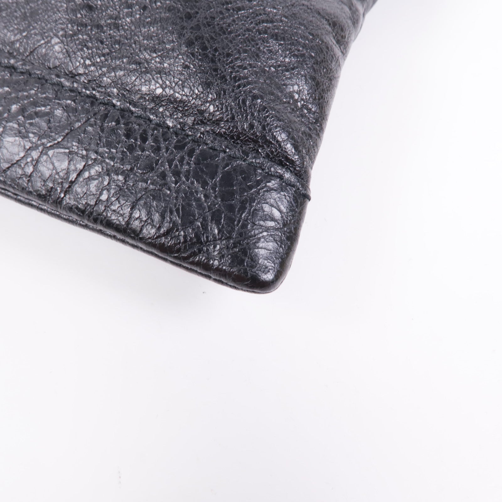 BALENCIAGA 皮革Clutch Bag銀扣手拿包