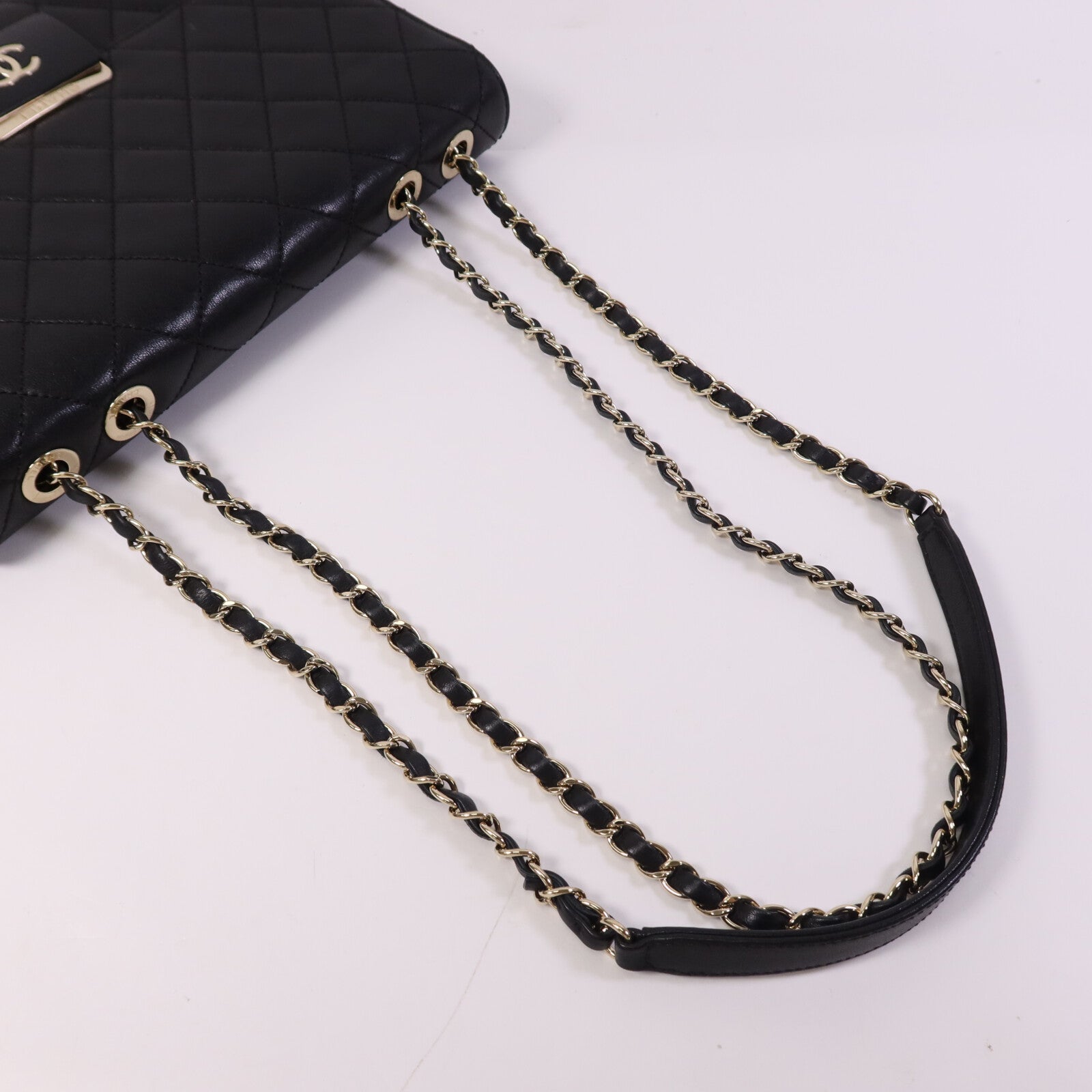 CHANEL 【激減優惠】牛皮皮革Chain Shoulder Bag金扣鏈帶肩背袋