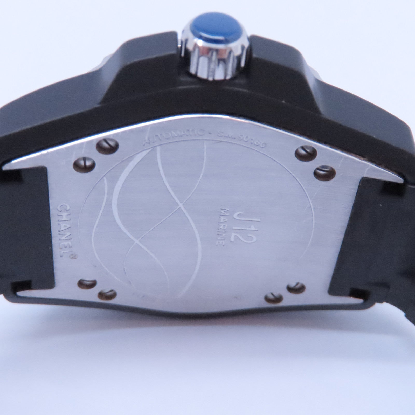 CHANEL J12不鏽鋼/橡膠帶手錶自動機芯藍色