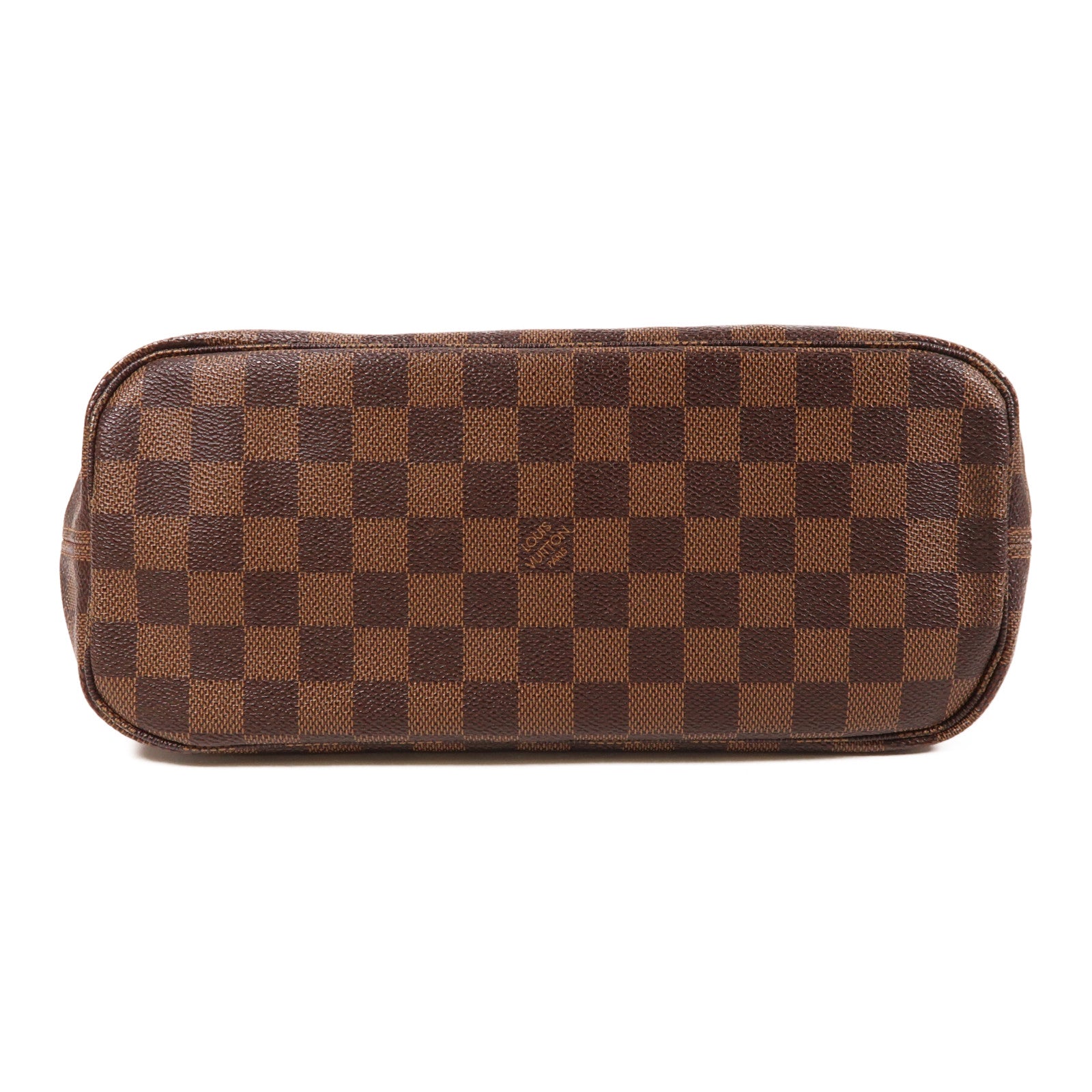 LOUIS VUITTON Damier Ebene Neverfull PM金扣手挽袋