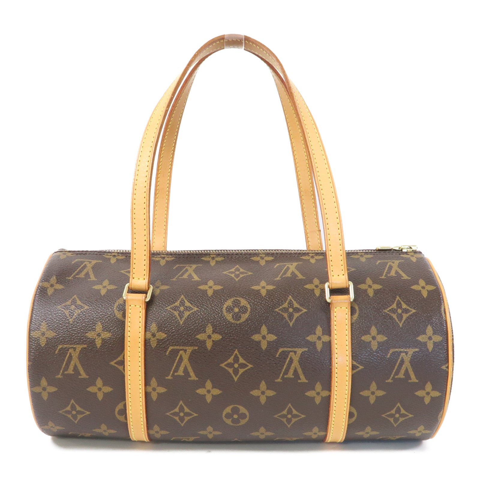 LOUIS VUITTON Monogram Papillon 30金扣肩背袋啡色