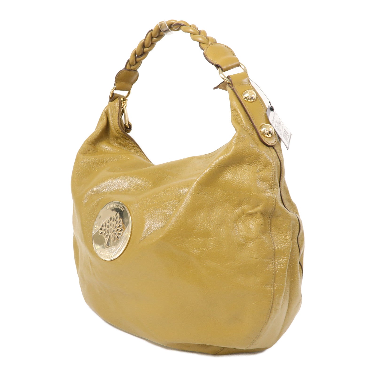 MULBERRY 【激減優惠】牛皮皮革Daria Hobo金扣肩背袋綠色