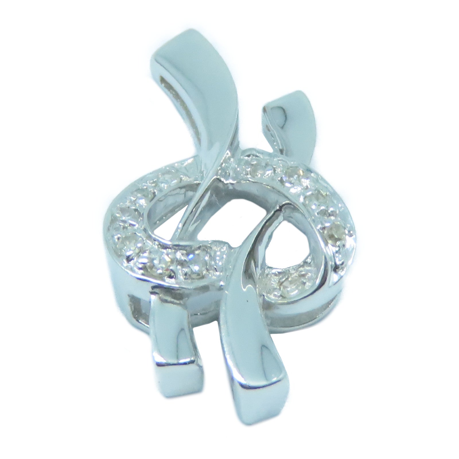 JEWELRY 【激減優惠】18K白金Diamond Pendant Top鑽石吊墜