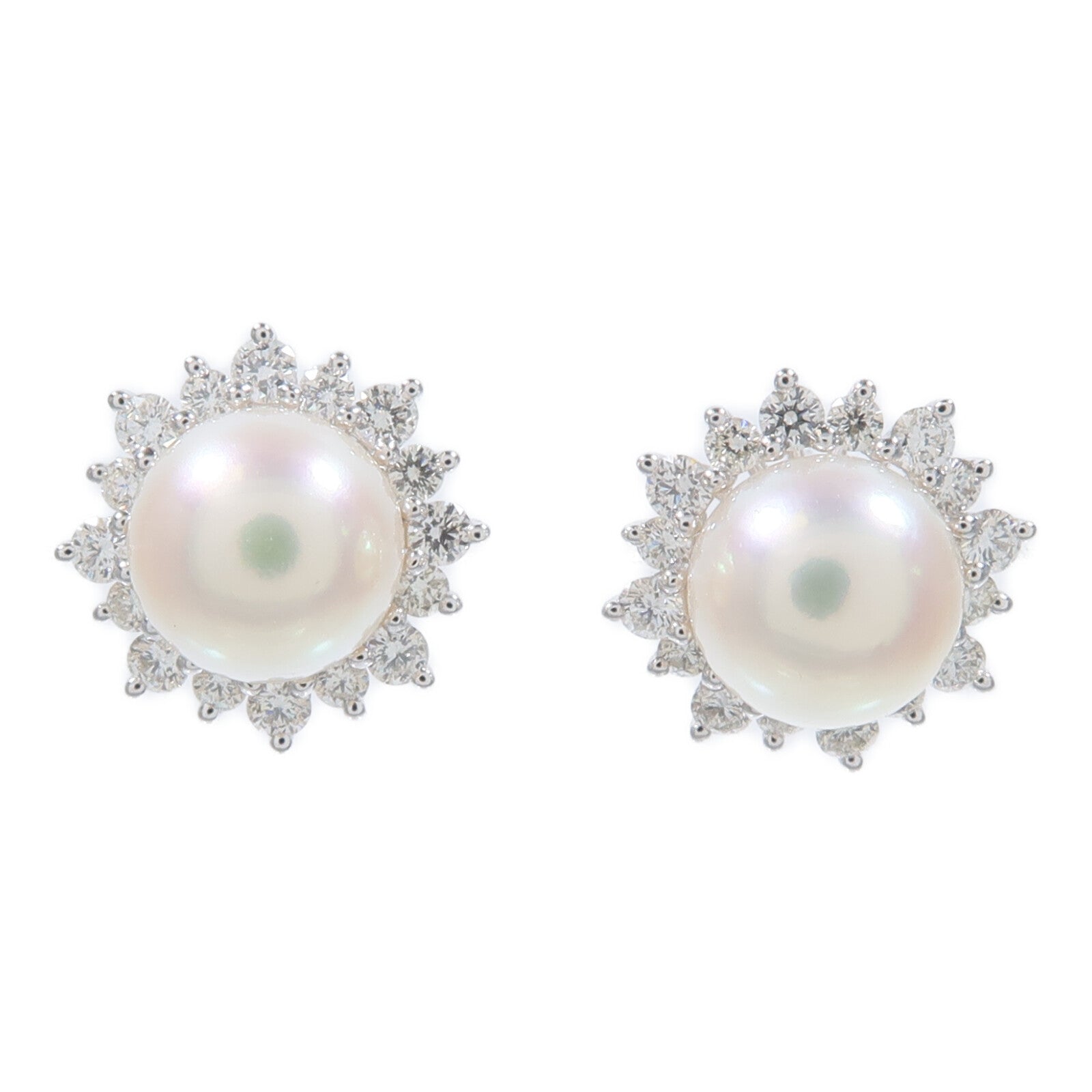 JEWELRY 18K白金Pearl Diamond Earrings珍珠/鑽石耳環