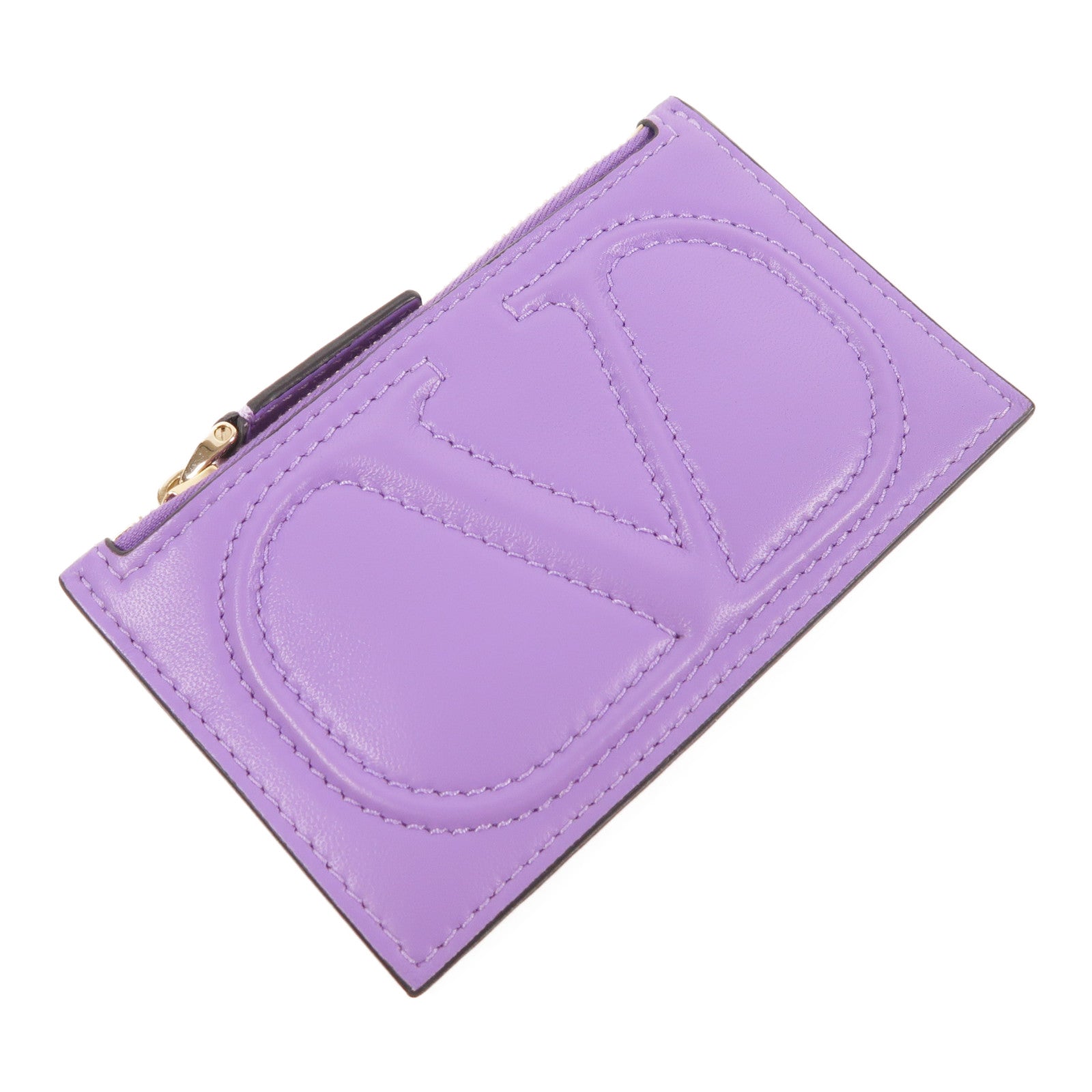 Valentino 羊皮皮革Card Case金扣卡片套