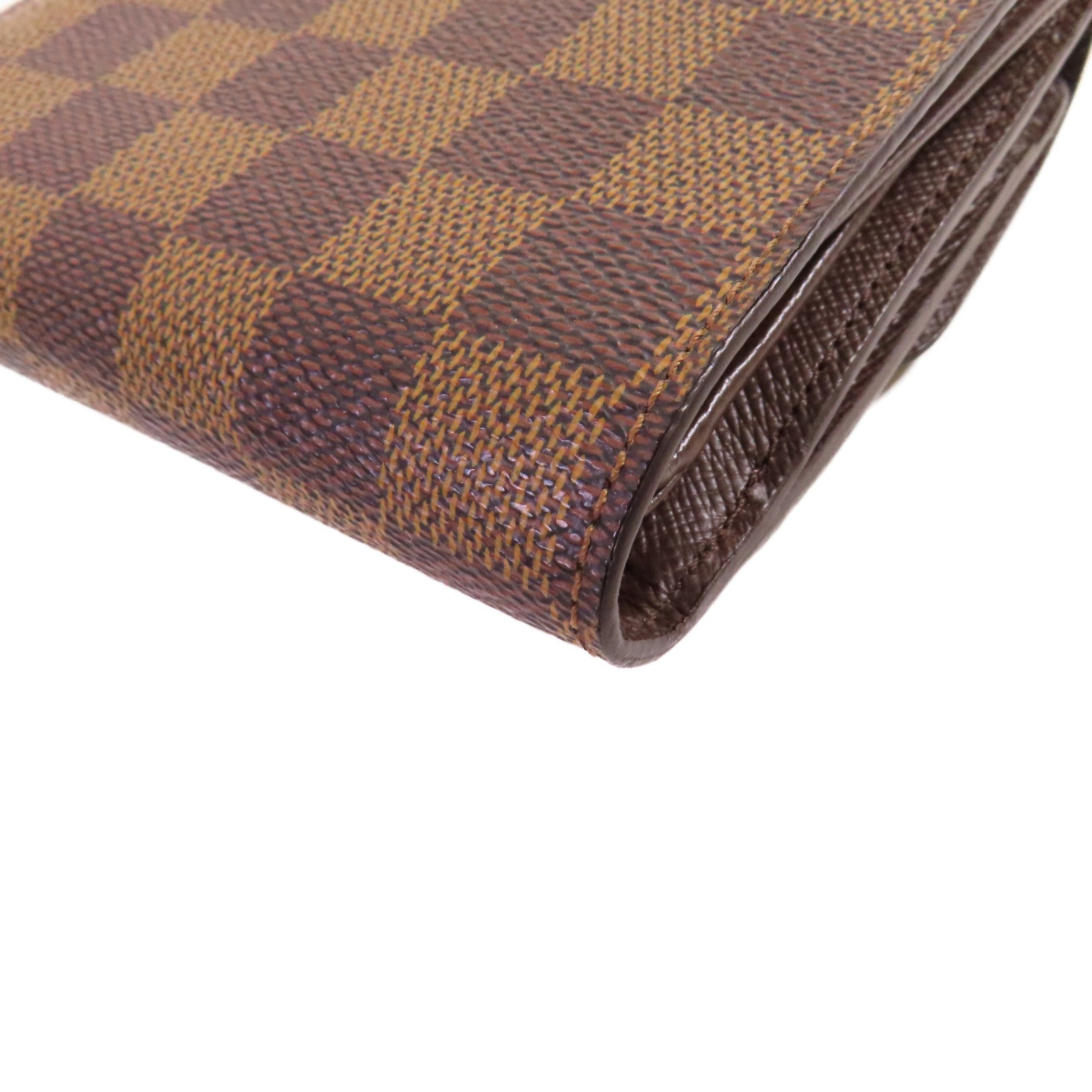 LOUIS VUITTON Damier Ebene Joey Short Wallet金扣短錢包啡色