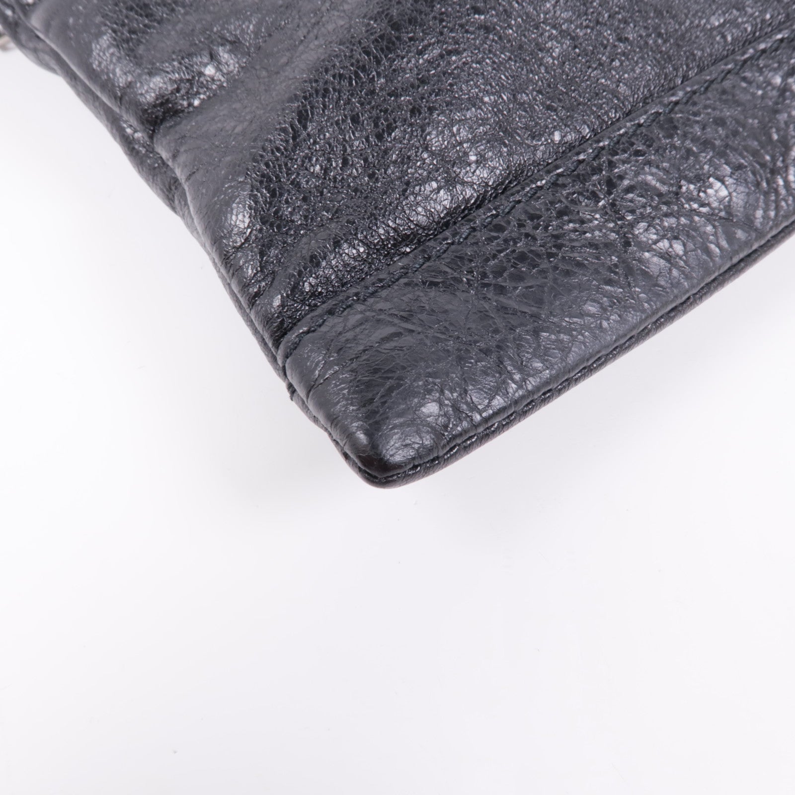 BALENCIAGA 皮革Clutch Bag銀扣手拿包