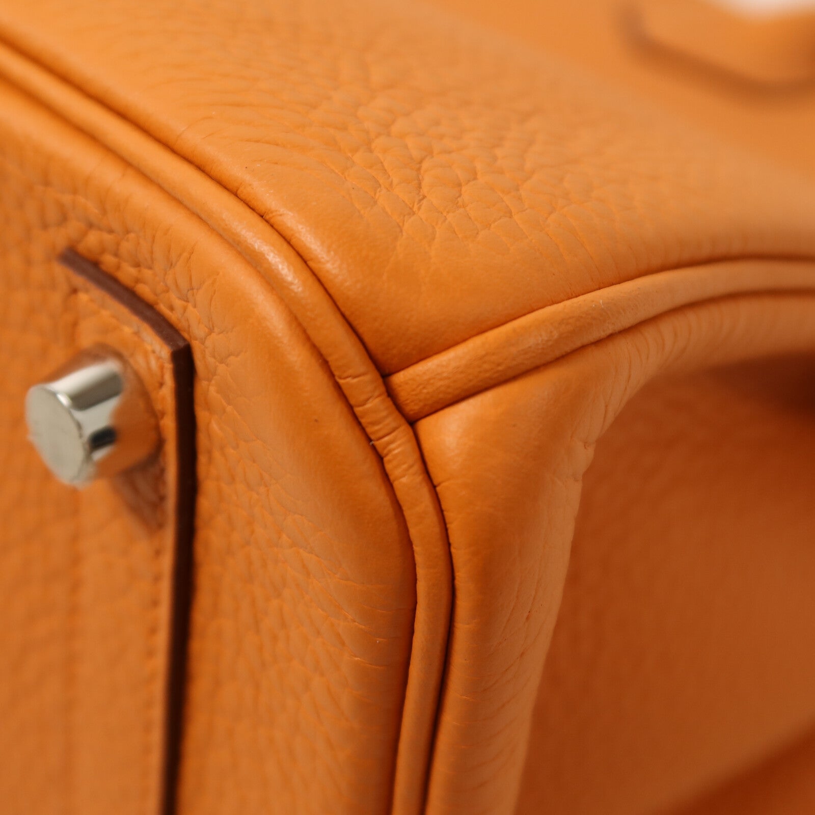 HERMES Togo皮革Birkin 30銀扣手挽袋Orange