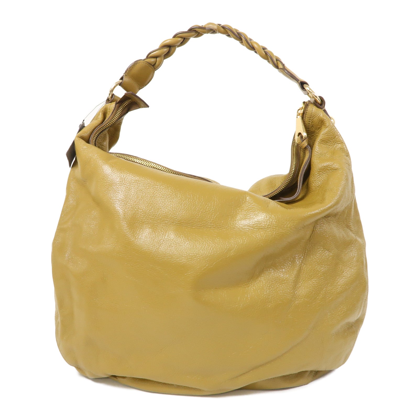 MULBERRY 【激減優惠】牛皮皮革Daria Hobo金扣肩背袋綠色
