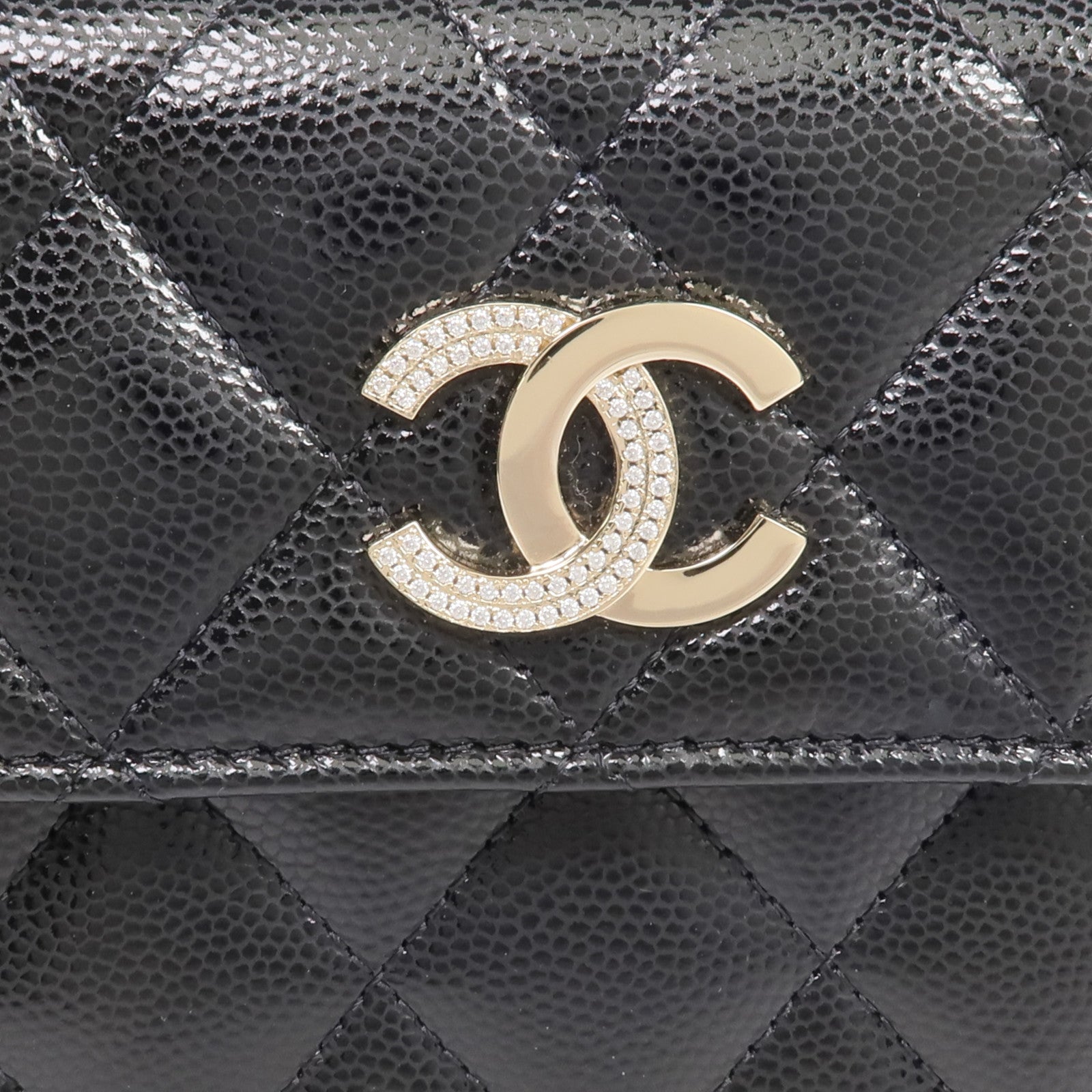 CHANEL 牛皮皮革Wallet金扣錢包