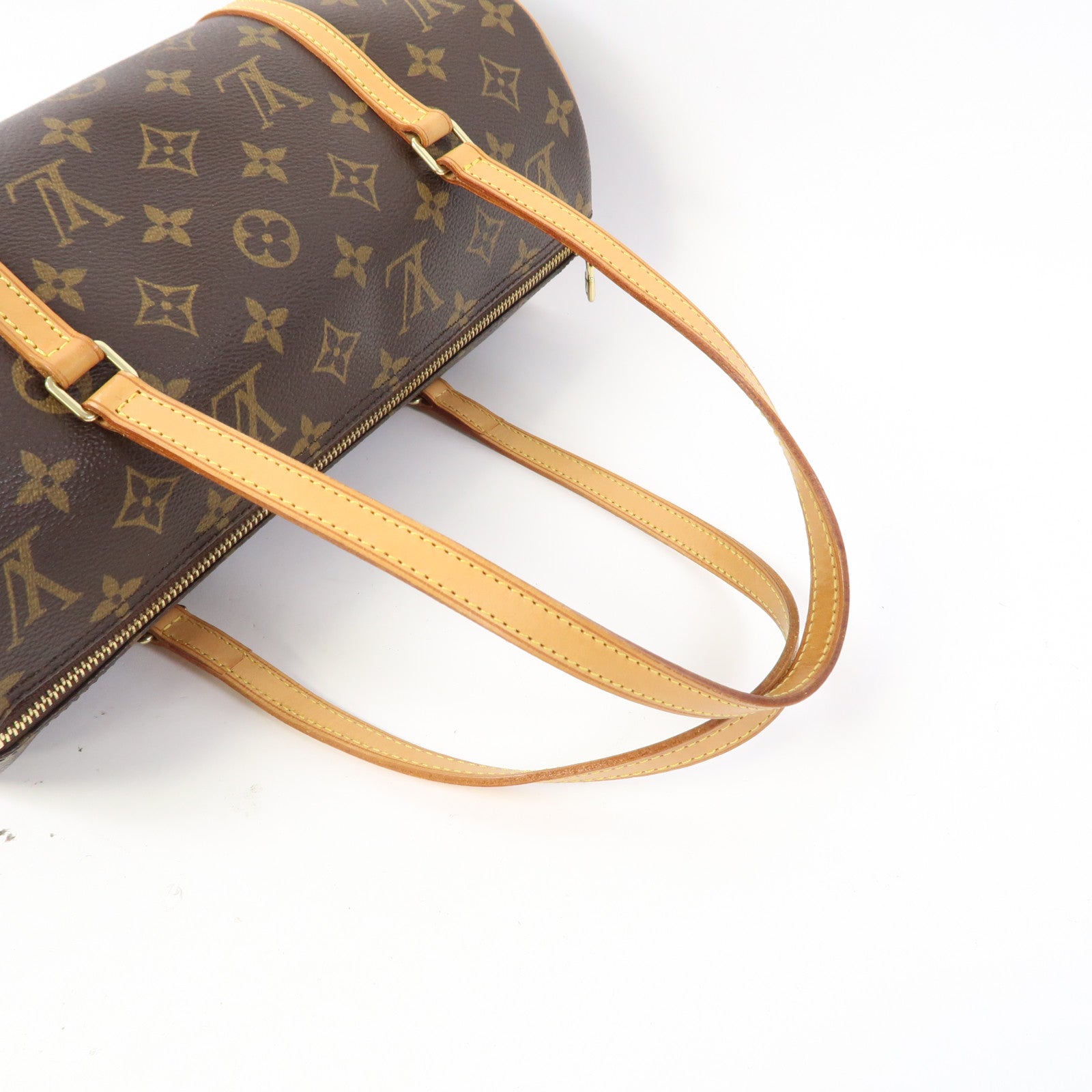 LOUIS VUITTON Monogram Papillon 30金扣肩背袋啡色