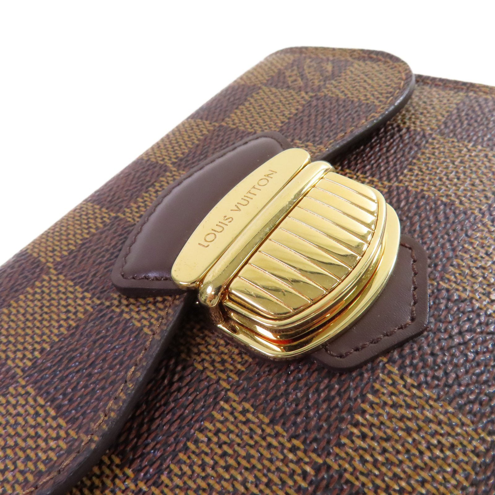 LOUIS VUITTON Damier Ebene Joey Short Wallet金扣短錢包啡色