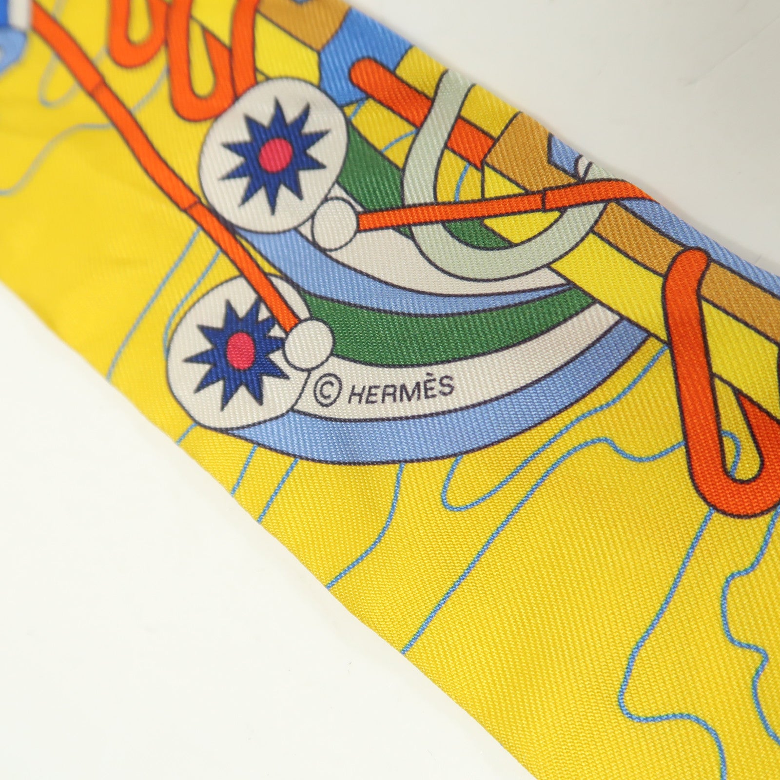 HERMES 【激減優惠】絲質Twilly絲巾