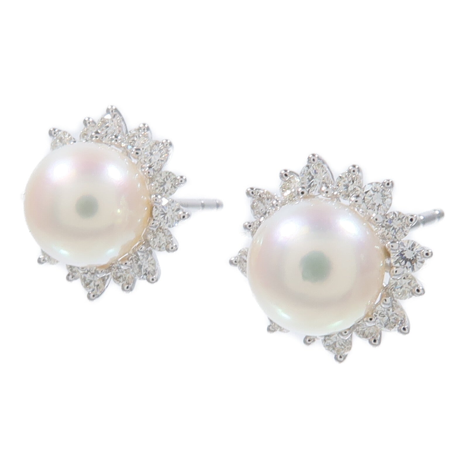 JEWELRY 18K白金Pearl Diamond Earrings珍珠/鑽石耳環