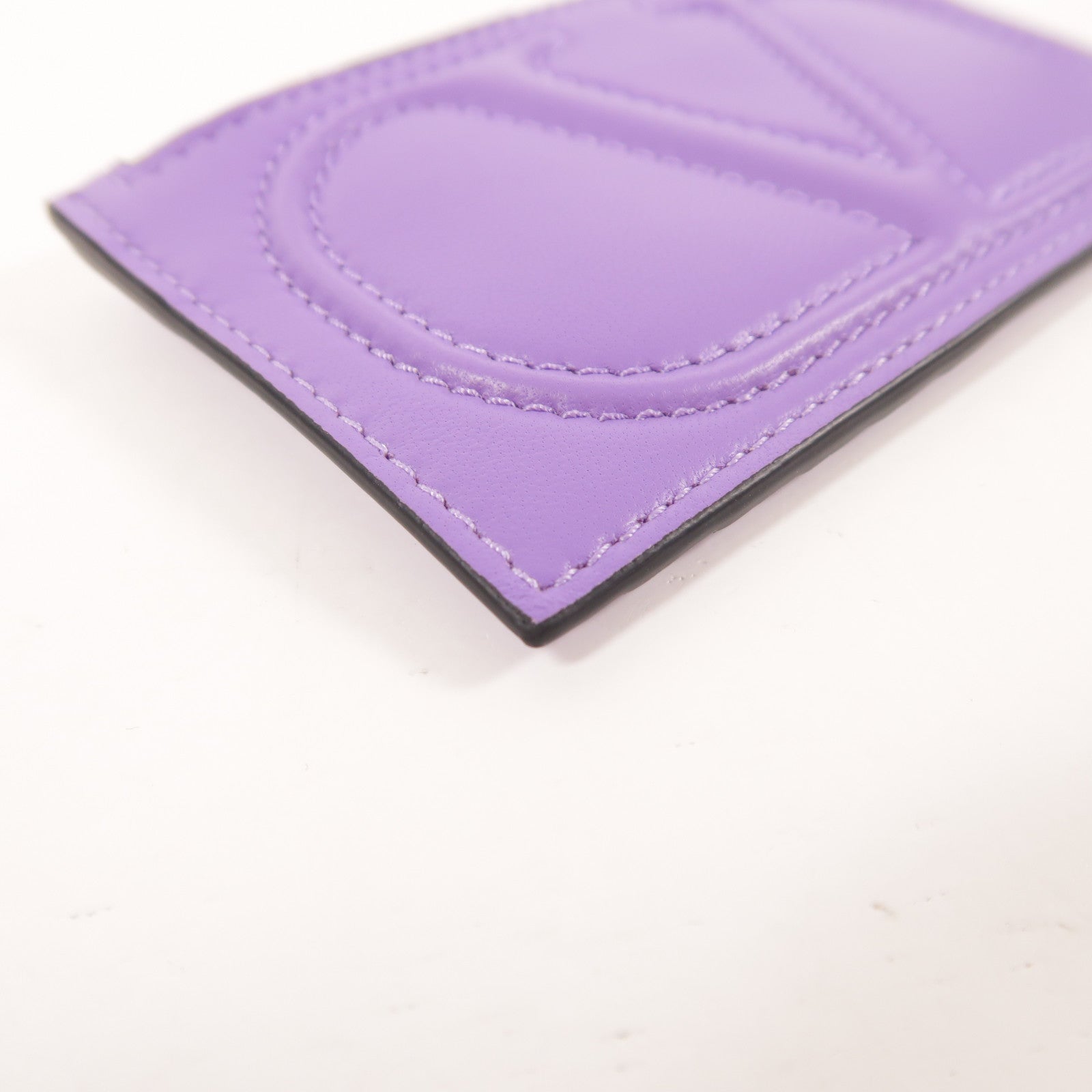 Valentino 羊皮皮革Card Case金扣卡片套
