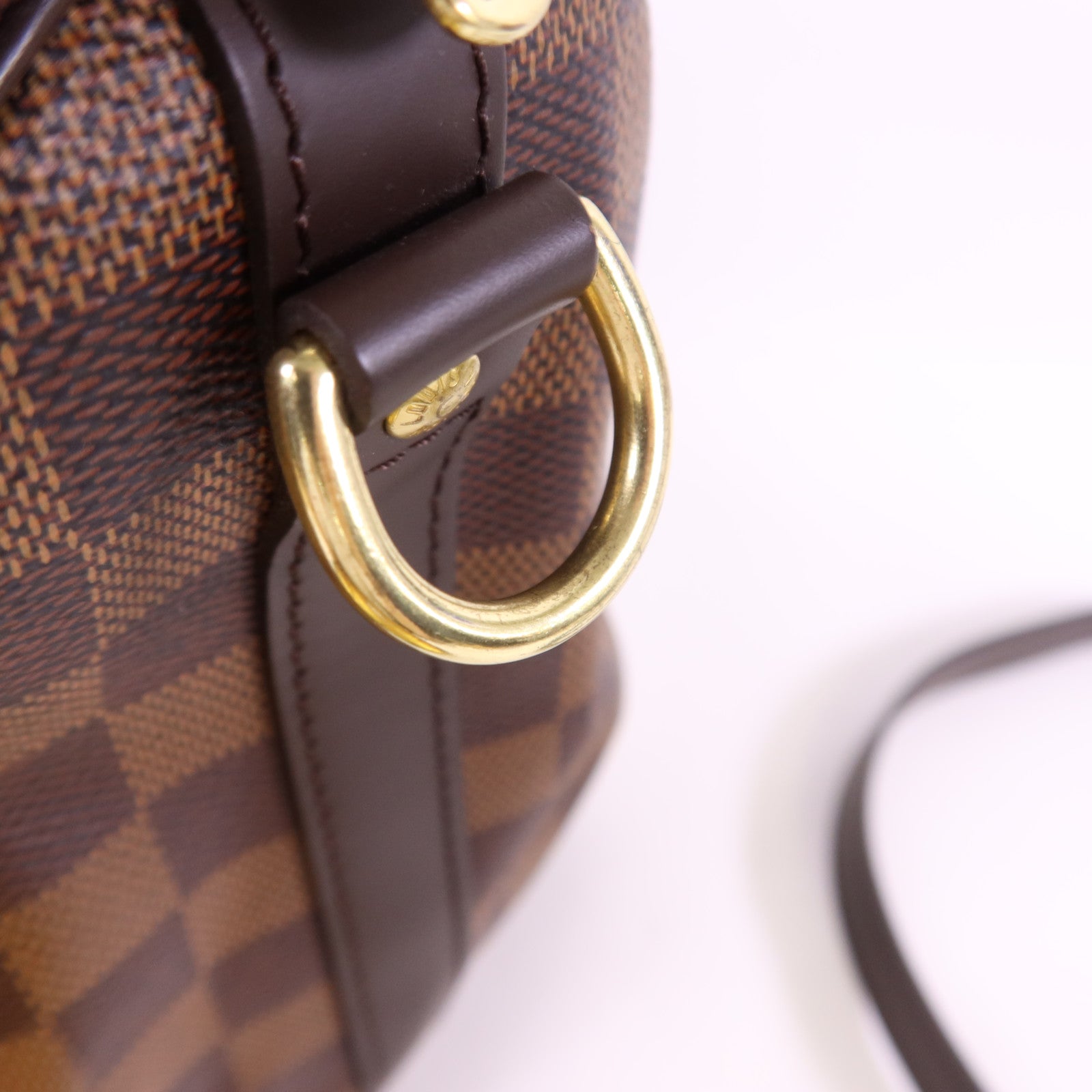LOUIS VUITTON Damier Speedy Bandouliere 30金扣手挽肩背兩用袋棕色