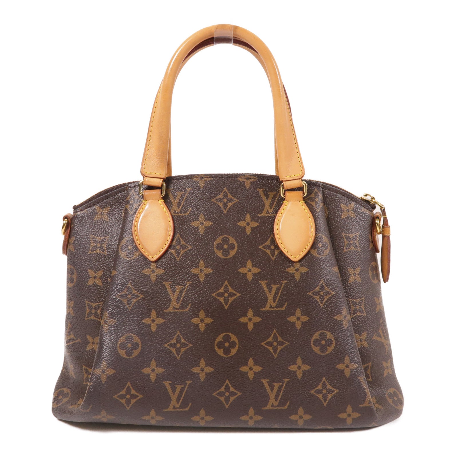 LOUIS VUITTON Monogram Rivoli PM金扣手挽肩背兩用袋棕色