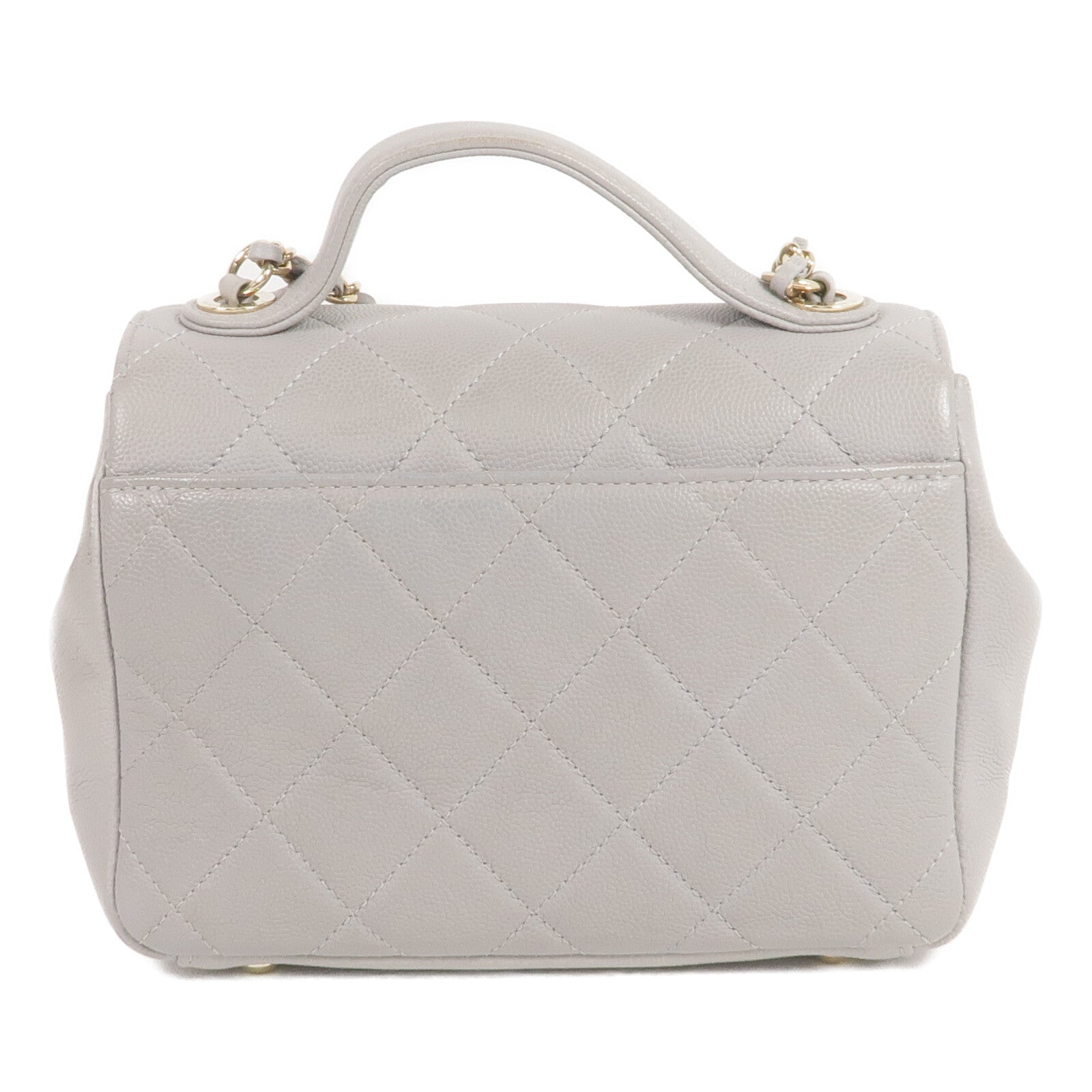 CHANEL 牛皮皮革2way Chain Shoulder Bag金扣手挽肩背兩用袋