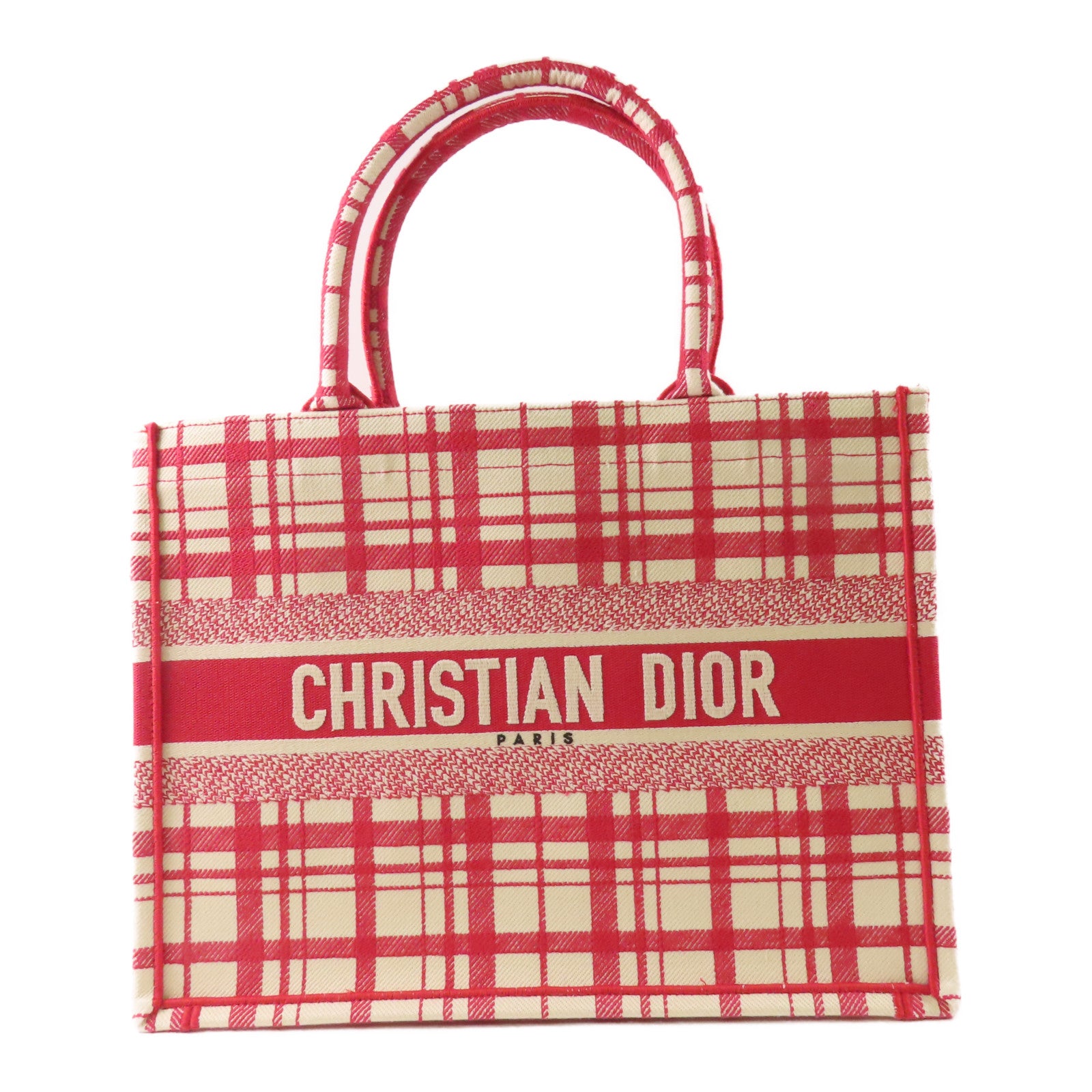 Dior CD Book Tote Canvas Red White