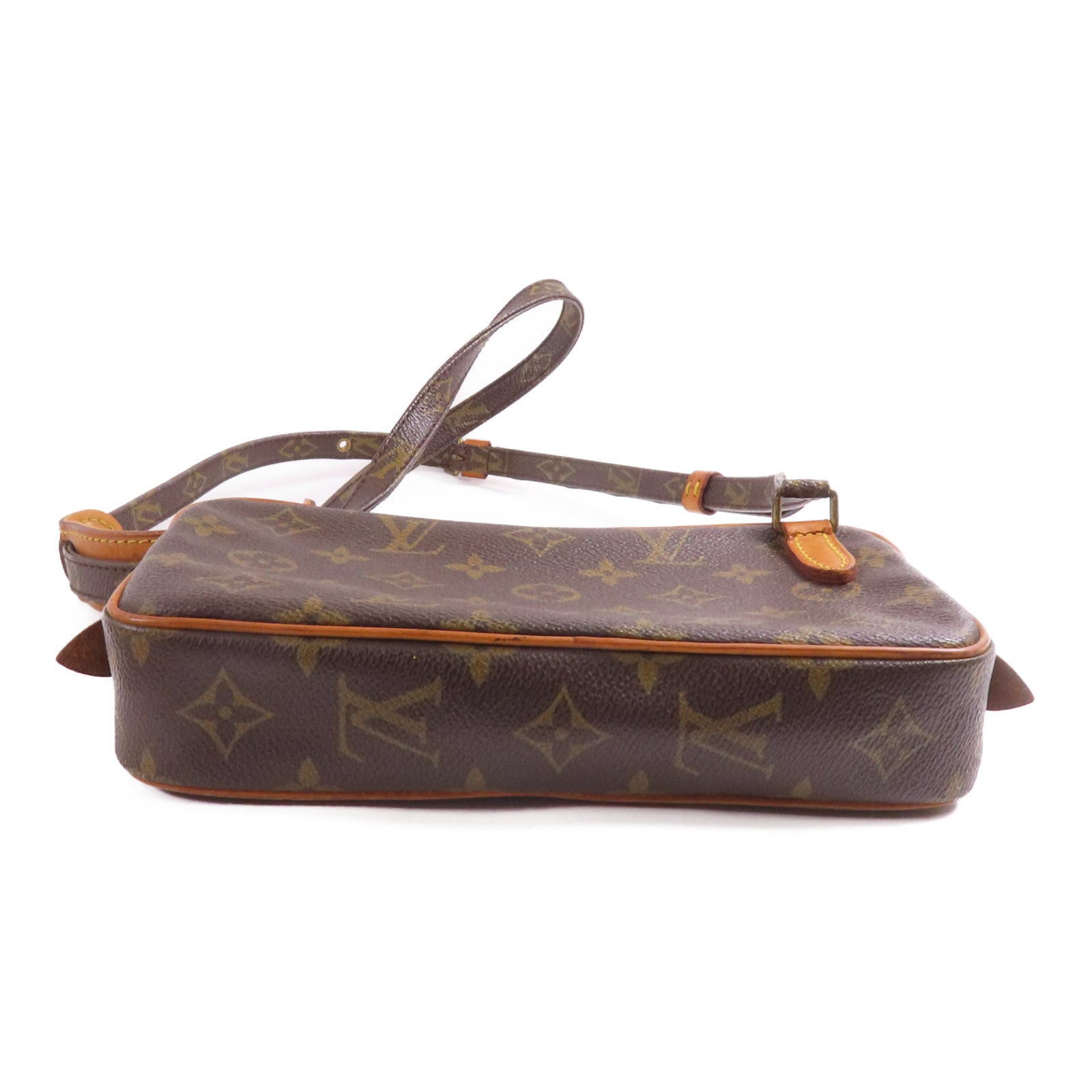 LOUIS VUITTON Monogram Marly Bandouliere金扣肩背袋棕色