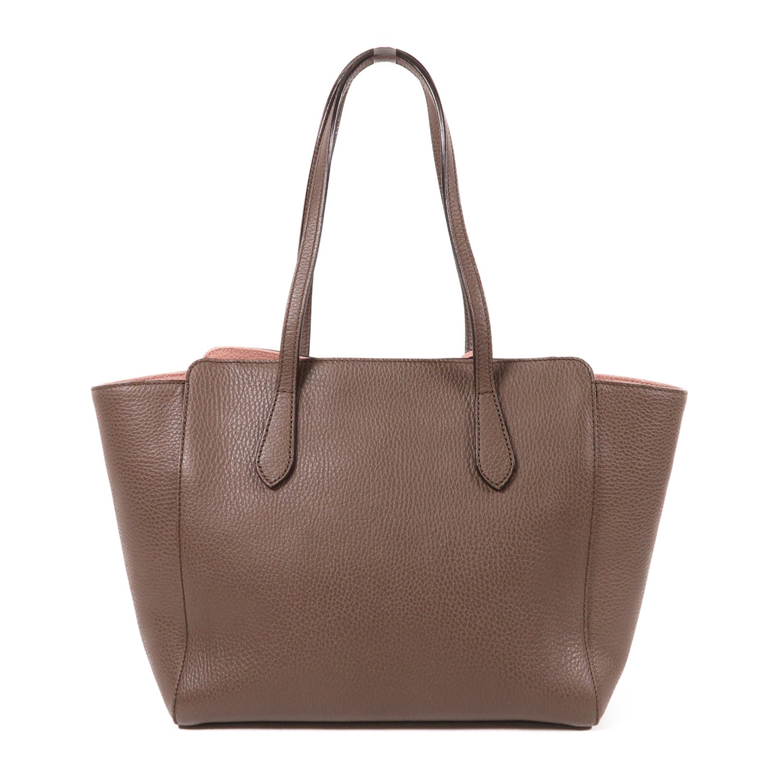 GUCCI 牛皮皮革Shoulder Bag金扣肩背袋卡其色/粉紅色