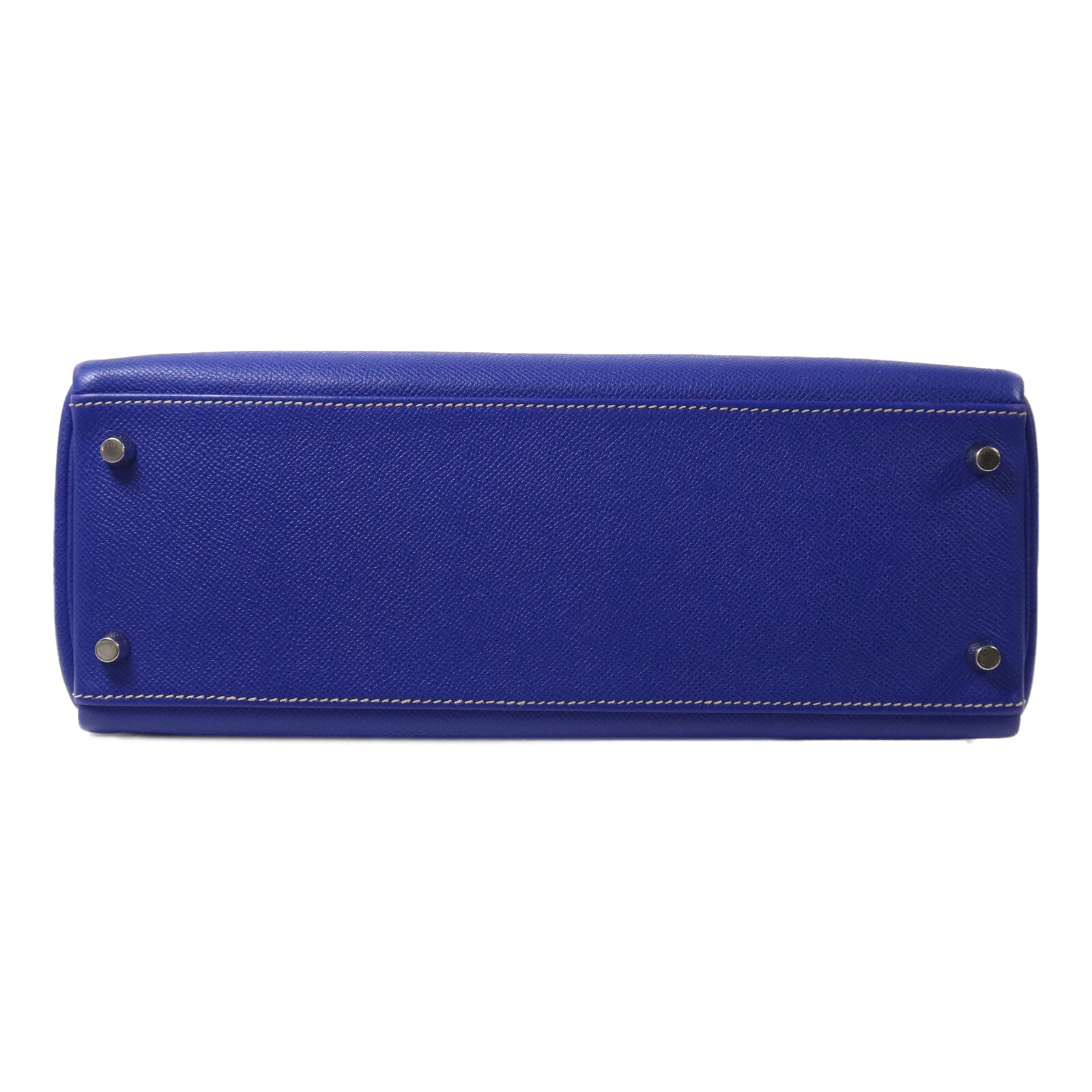 HERMES Epsom皮革Kelly 32手挽肩背兩用袋Bleu Electrique