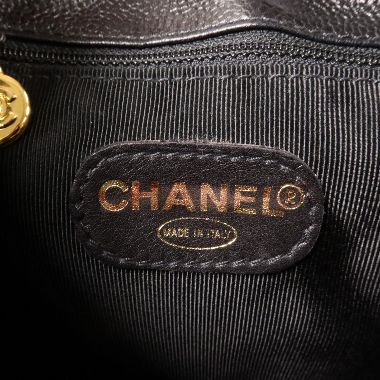 CHANEL 牛皮皮革Vintage Rucksack鏈帶背包