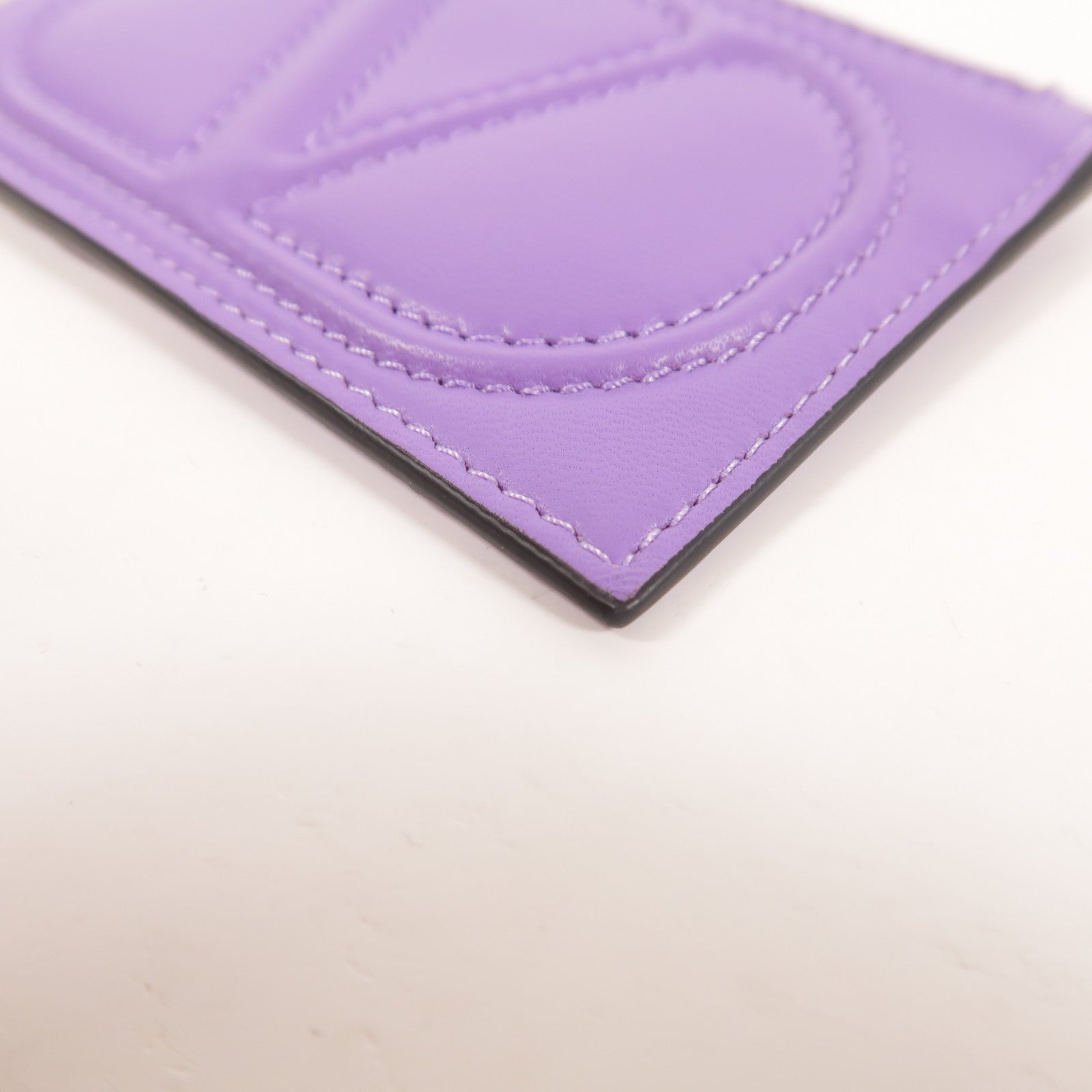 Valentino 羊皮皮革Card Case金扣卡片套
