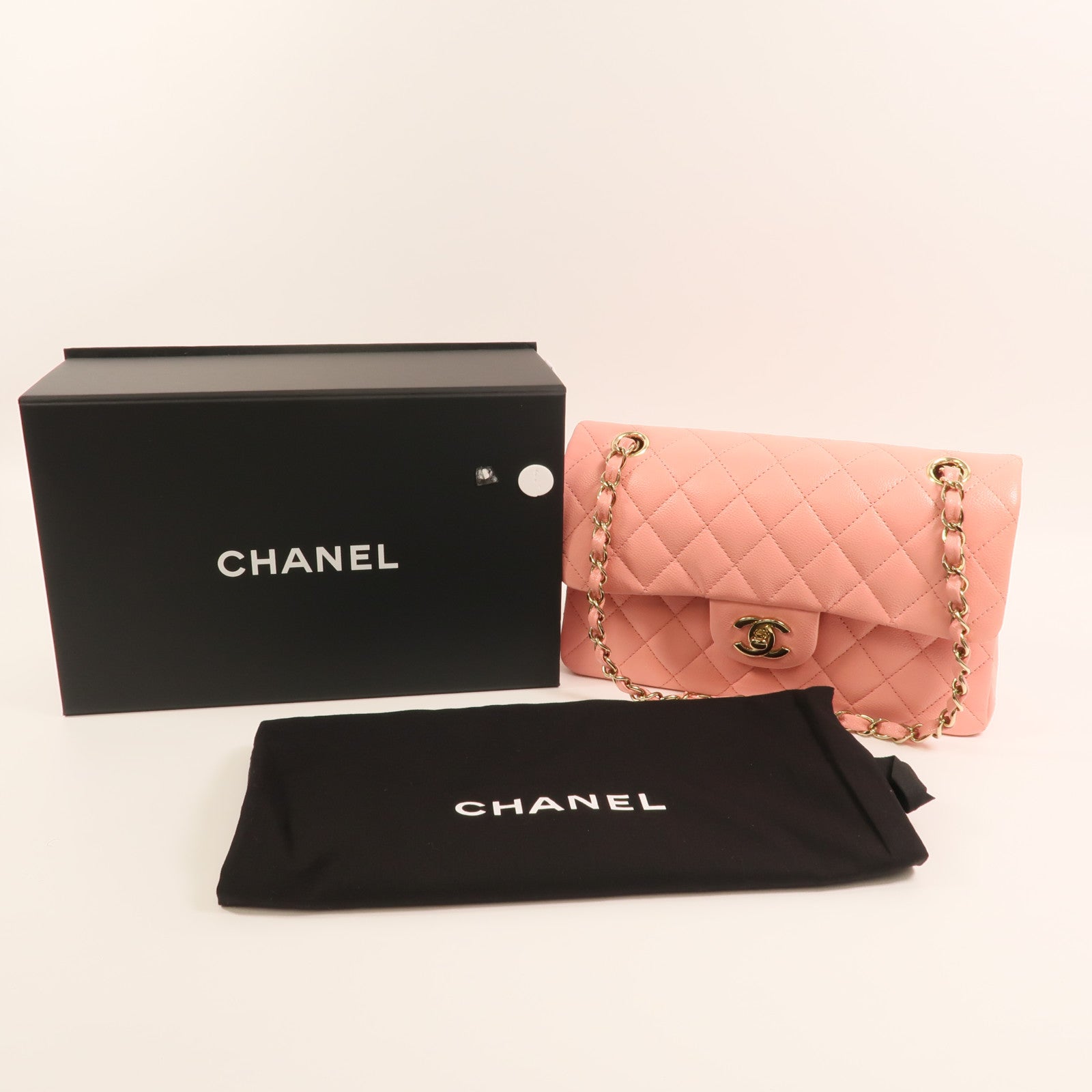 CHANEL 牛皮皮革Classic 25金扣鏈帶肩背袋
