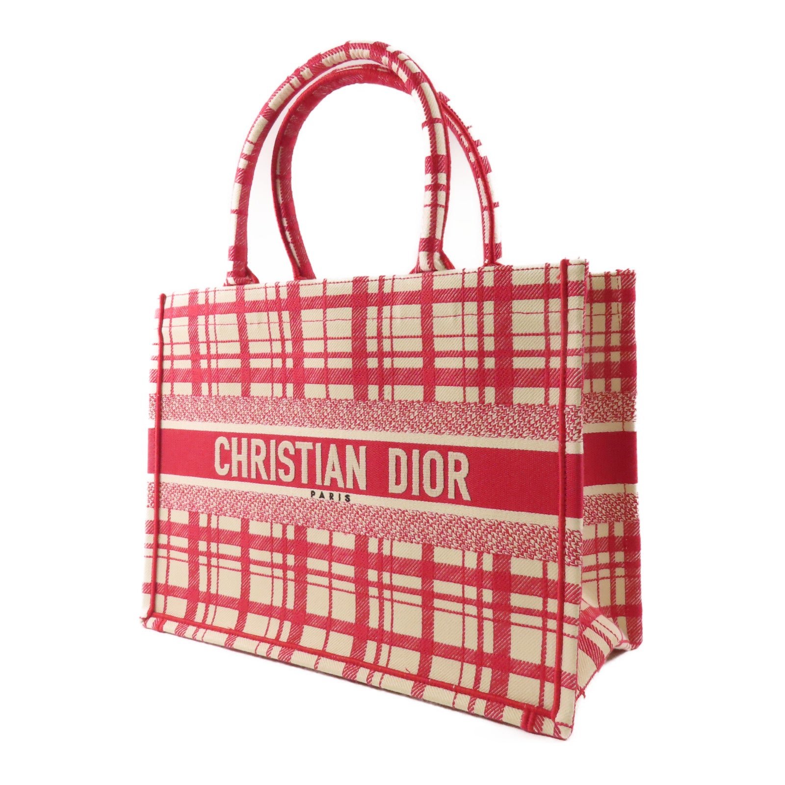 Dior CD Book Tote Canvas Red White