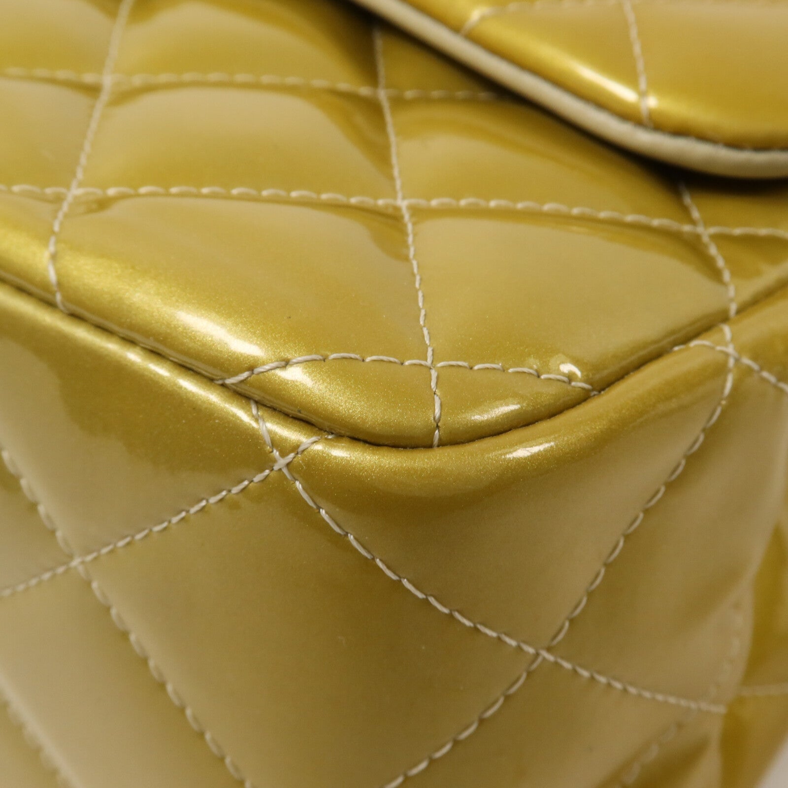 CHANEL 漆皮皮革Large Classic鏈帶肩背袋