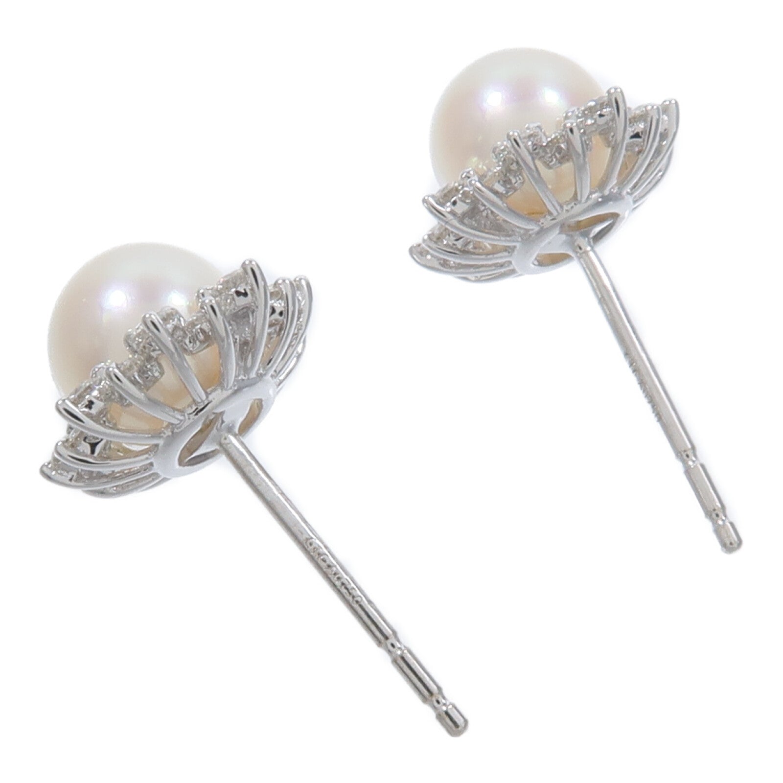 JEWELRY 18K白金Pearl Diamond Earrings珍珠/鑽石耳環