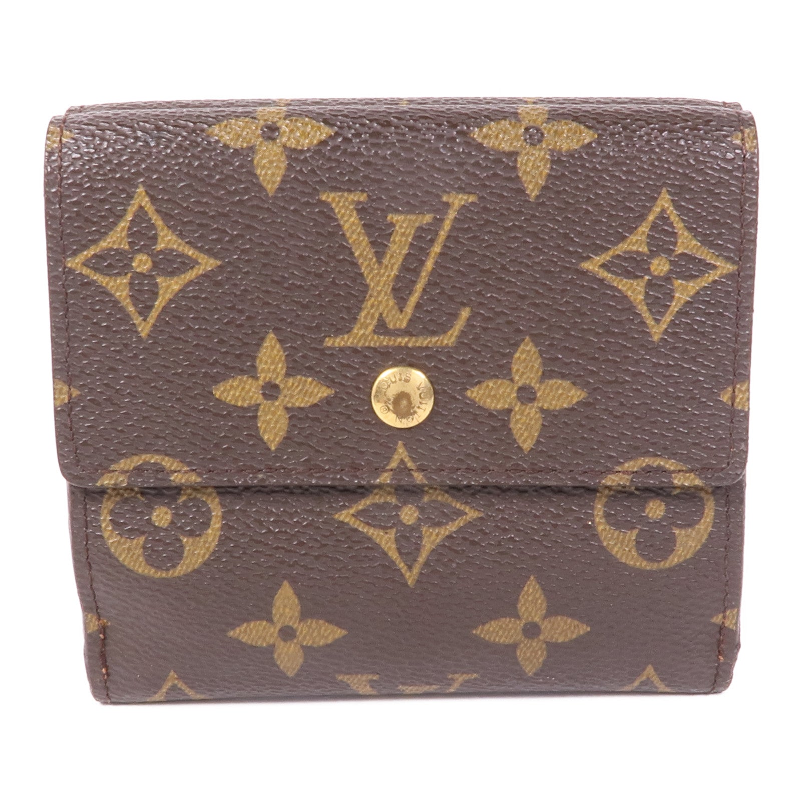 LOUIS VUITTON 【激減優惠】Monogram Porte Monnaie Billet Carte Credit Wallet金扣錢包