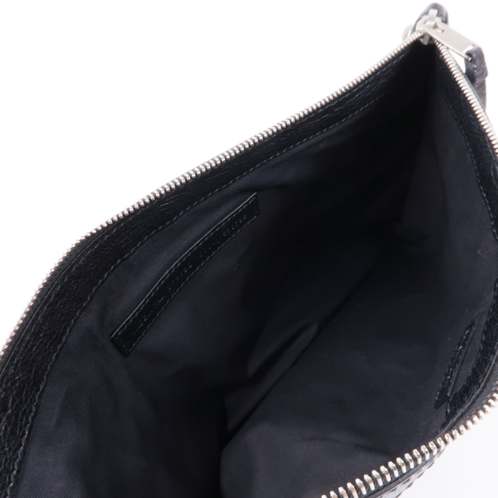 BALENCIAGA 皮革Clutch Bag銀扣手拿包