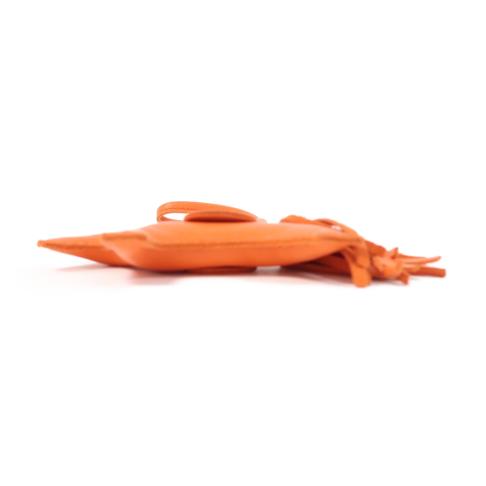 HERMES Swift皮革Rodeo PM掛飾橙色