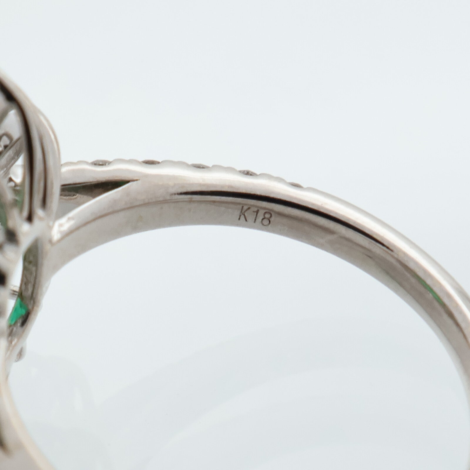 JEWELRY 18K白金/黃金/綠寶石Emerald鑽石戒指
