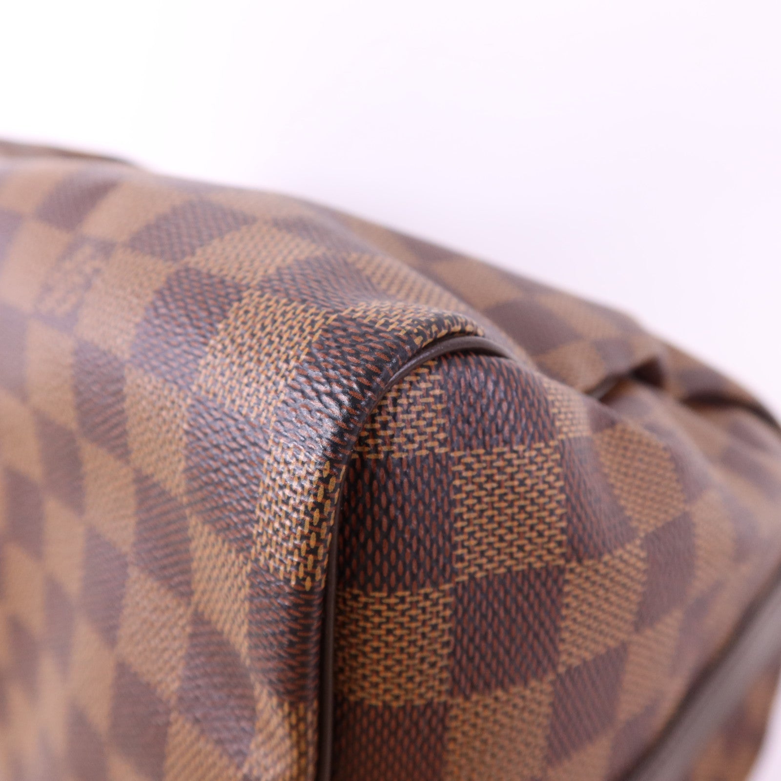LOUIS VUITTON Damier Speedy Bandouliere 30金扣手挽肩背兩用袋棕色