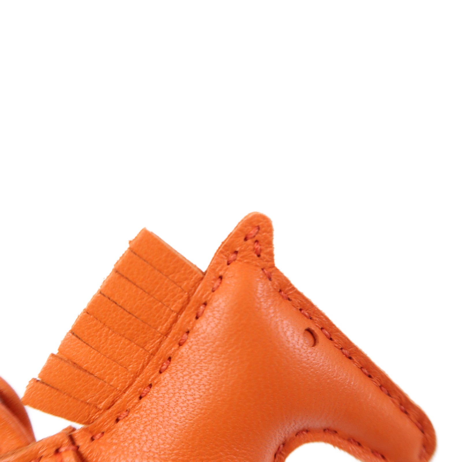HERMES Swift皮革Rodeo PM掛飾橙色