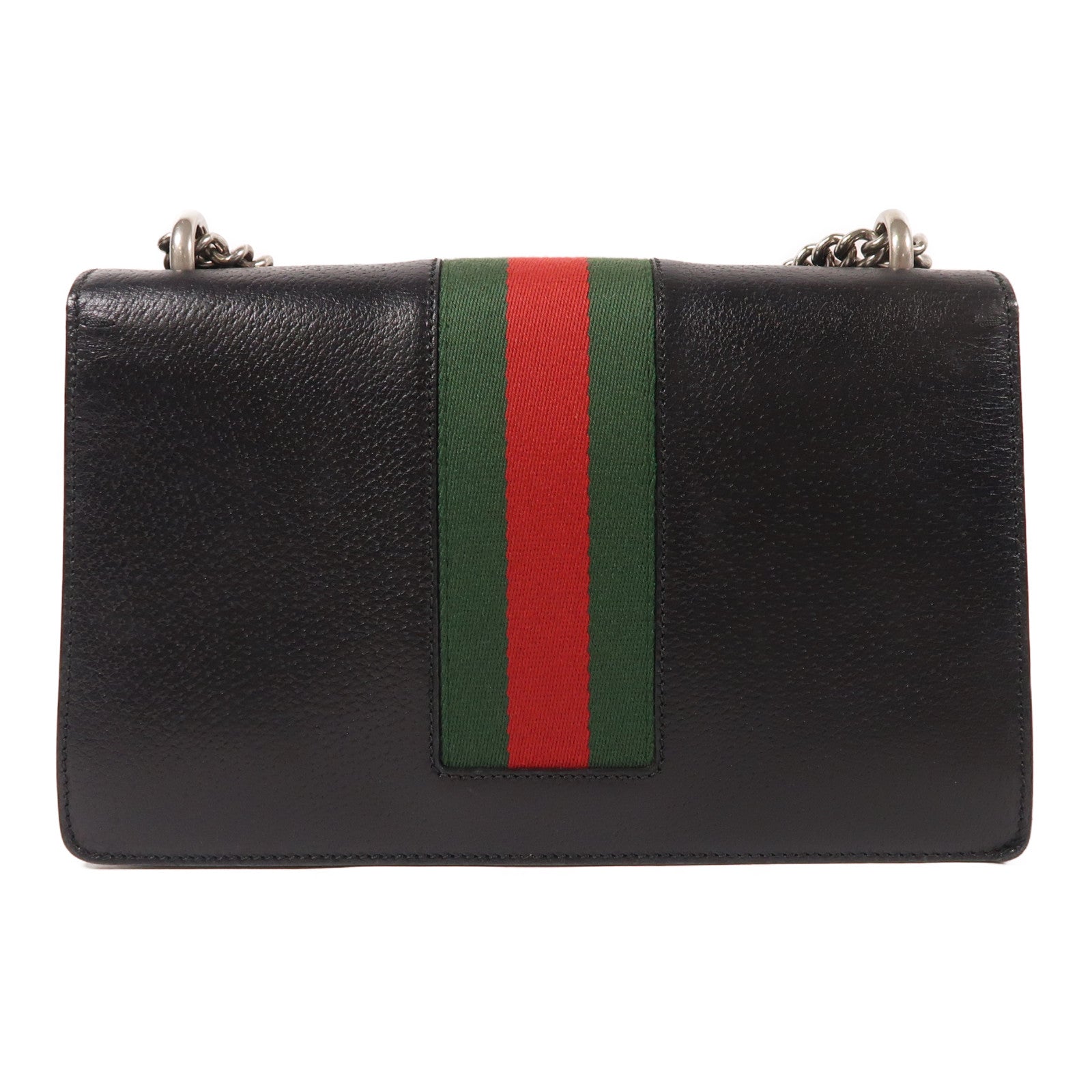 GUCCI 牛皮皮革Dionysus鏈帶肩背袋黑色